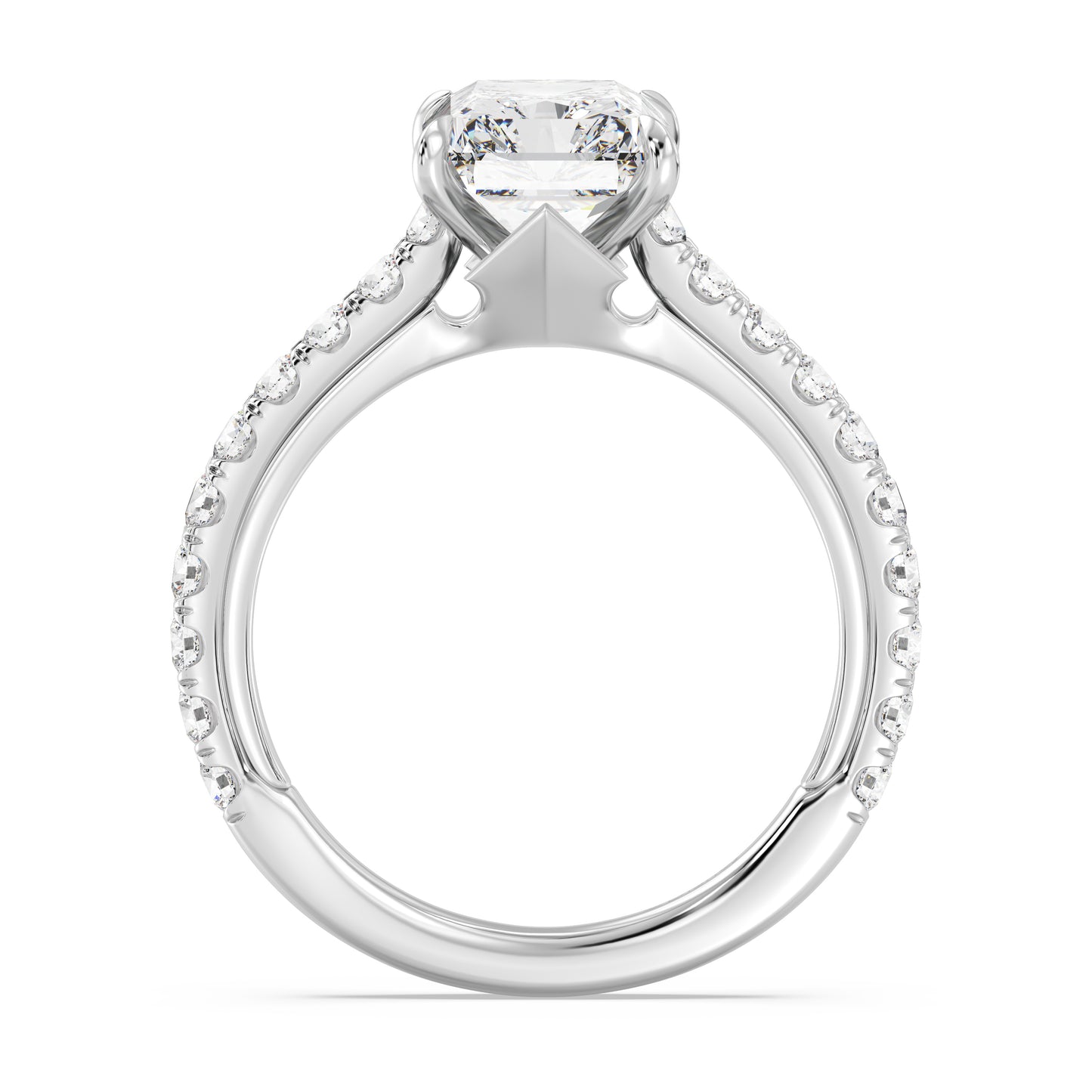 Enchanted Star Lab grown Diamond And 14k Gold Disney Princess Aurora Tiara Pavé Engagement Ring