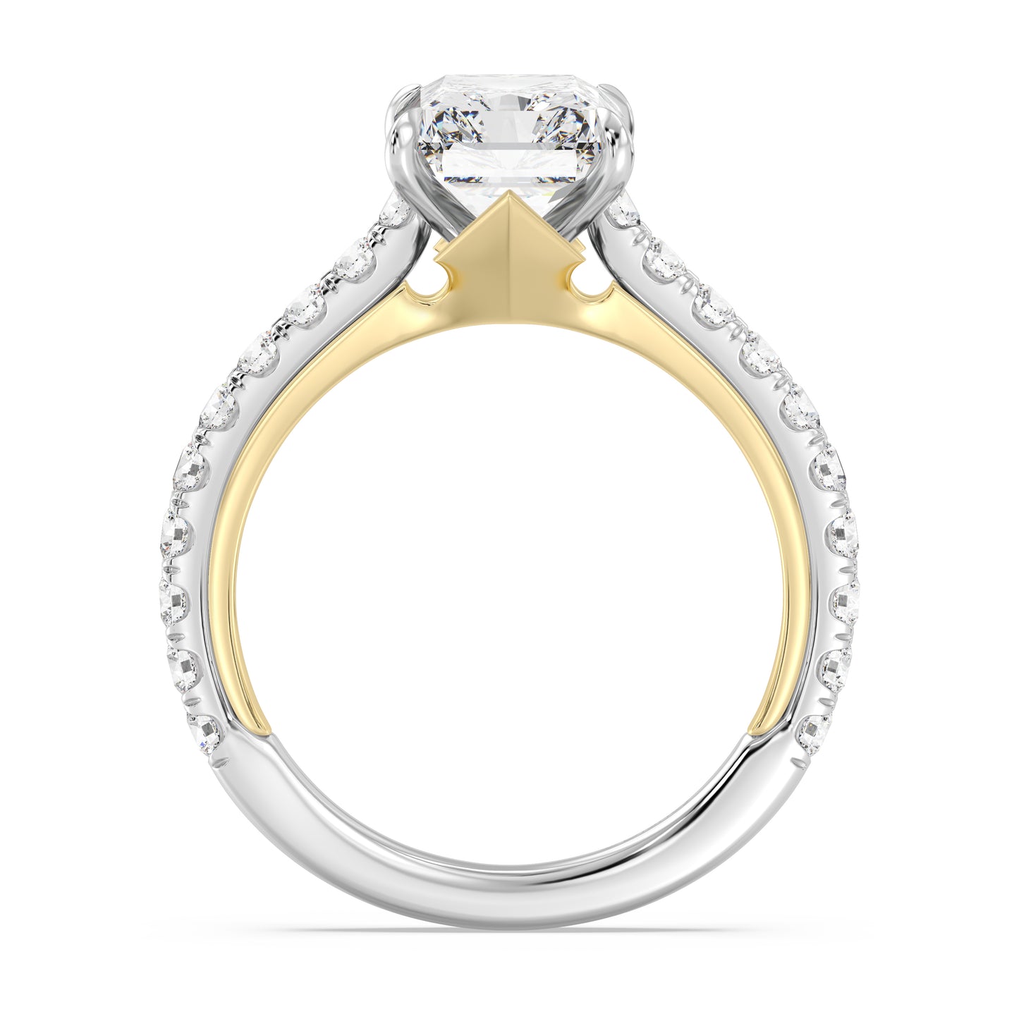 Enchanted Star Lab grown Diamond And 14k Gold Disney Princess Aurora Tiara Pavé Engagement Ring