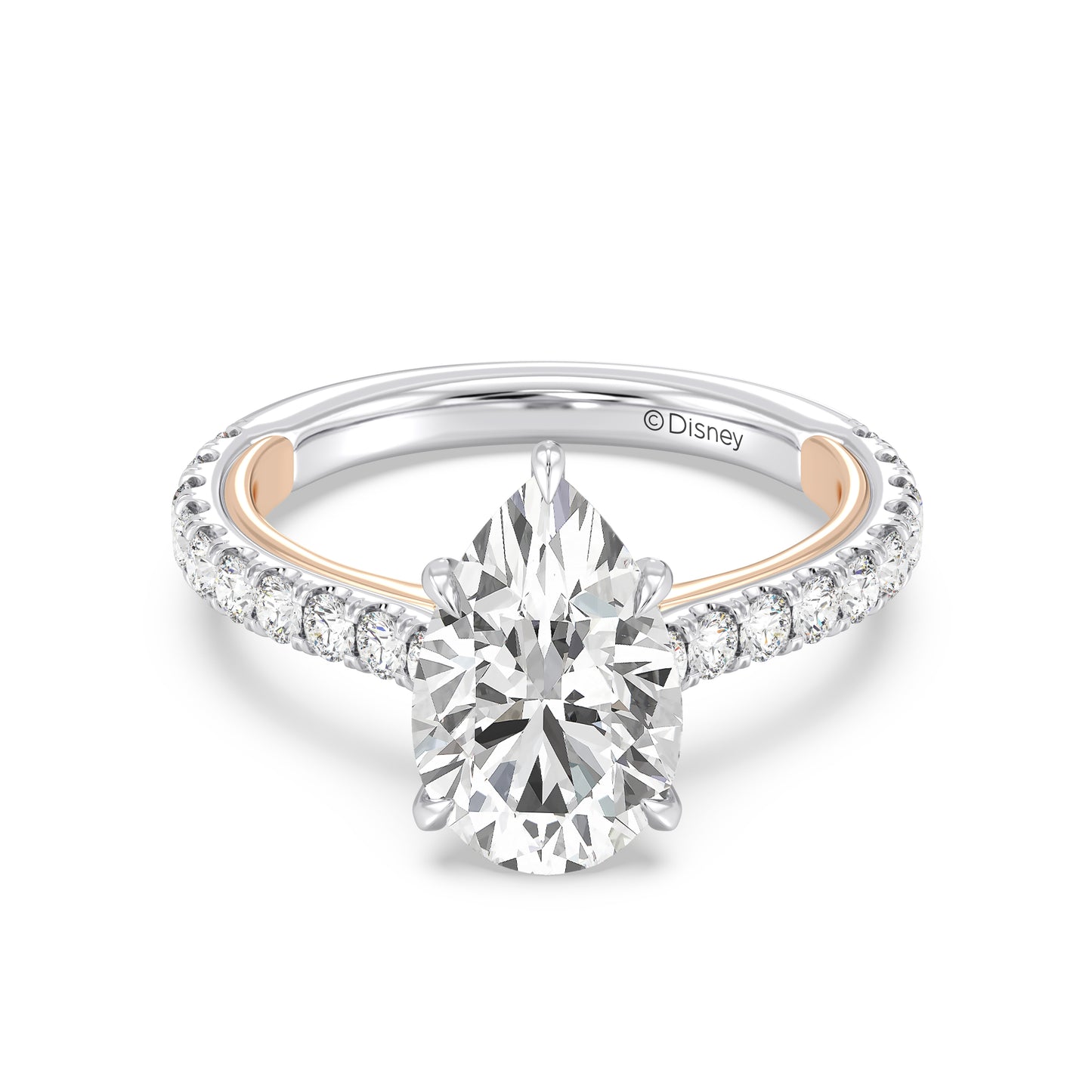 Enchanted Star Lab grown Diamond And 14k Gold Disney Princess Aurora Tiara Pavé Engagement Ring