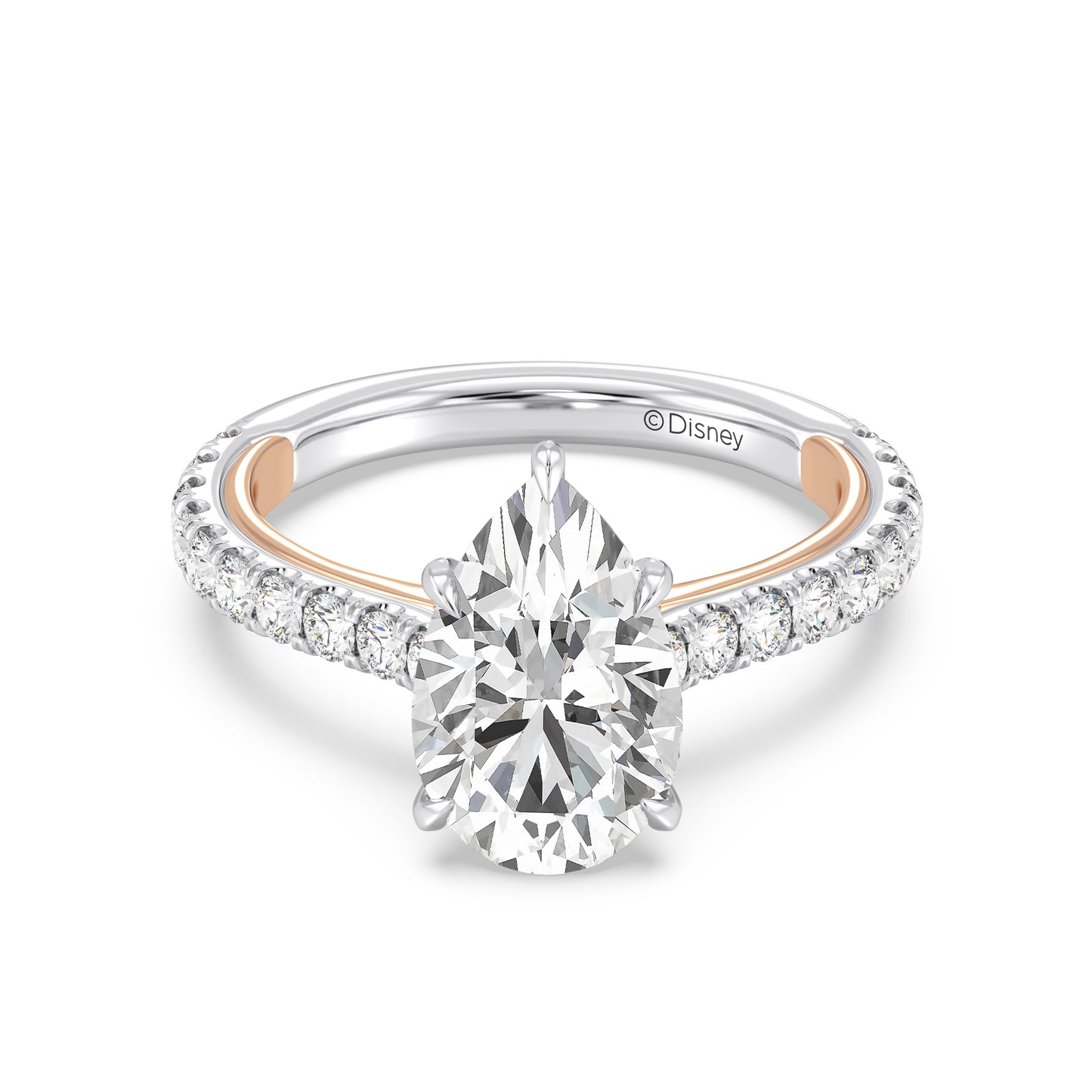 Enchanted Star Lab grown Diamond And 14k Gold Disney Princess Aurora Tiara Pavé Engagement Ring