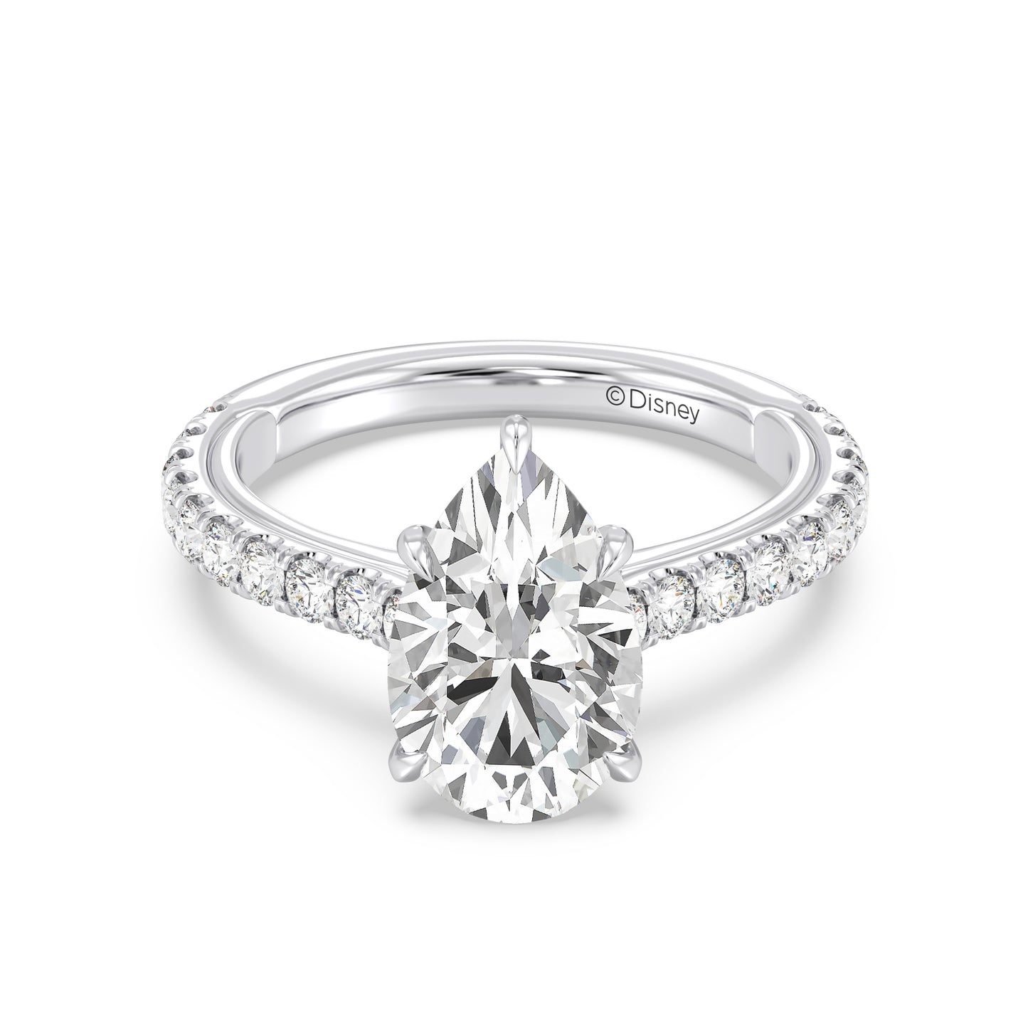 Enchanted Star Lab grown Diamond And 14k Gold Disney Princess Aurora Tiara Pavé Engagement Ring