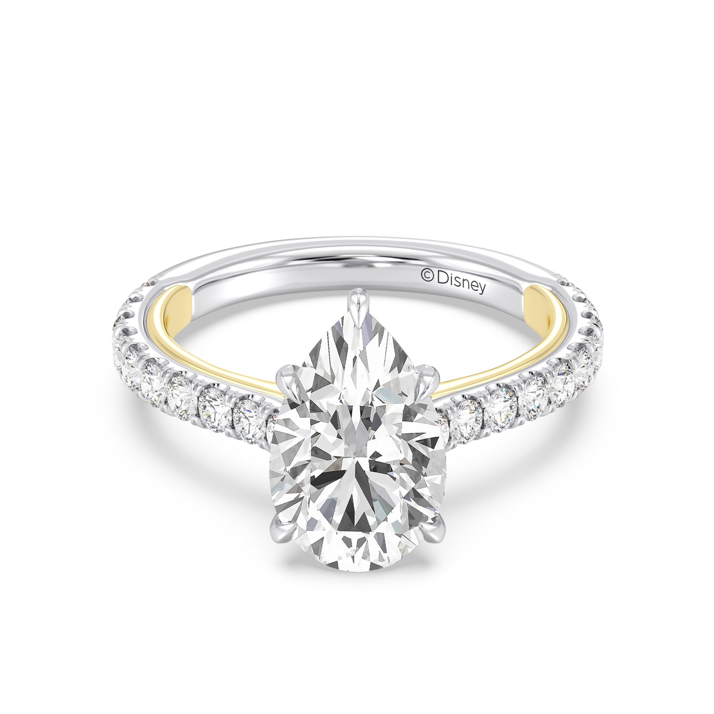 Enchanted Star Lab grown Diamond And 14k Gold Disney Princess Aurora Tiara Pavé Engagement Ring