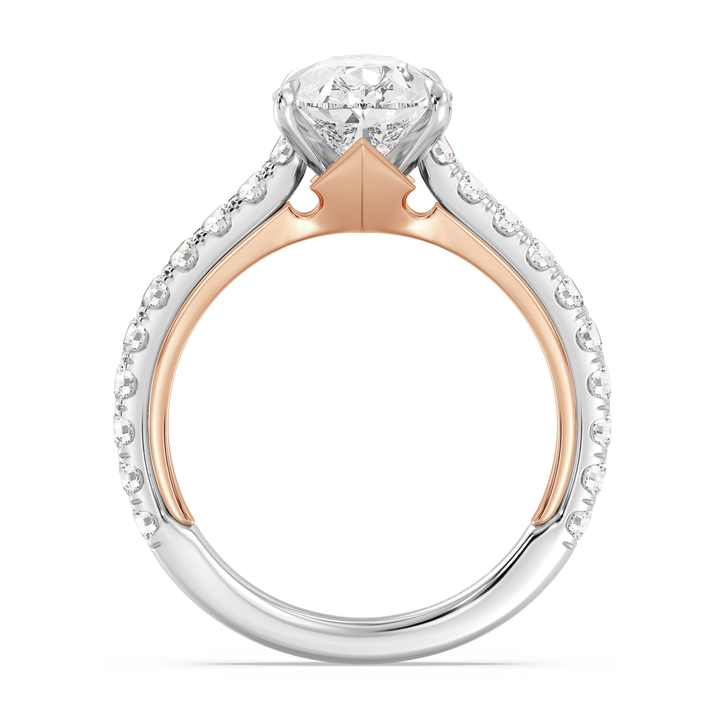 Enchanted Star Lab grown Diamond And 14k Gold Disney Princess Aurora Tiara Pavé Engagement Ring