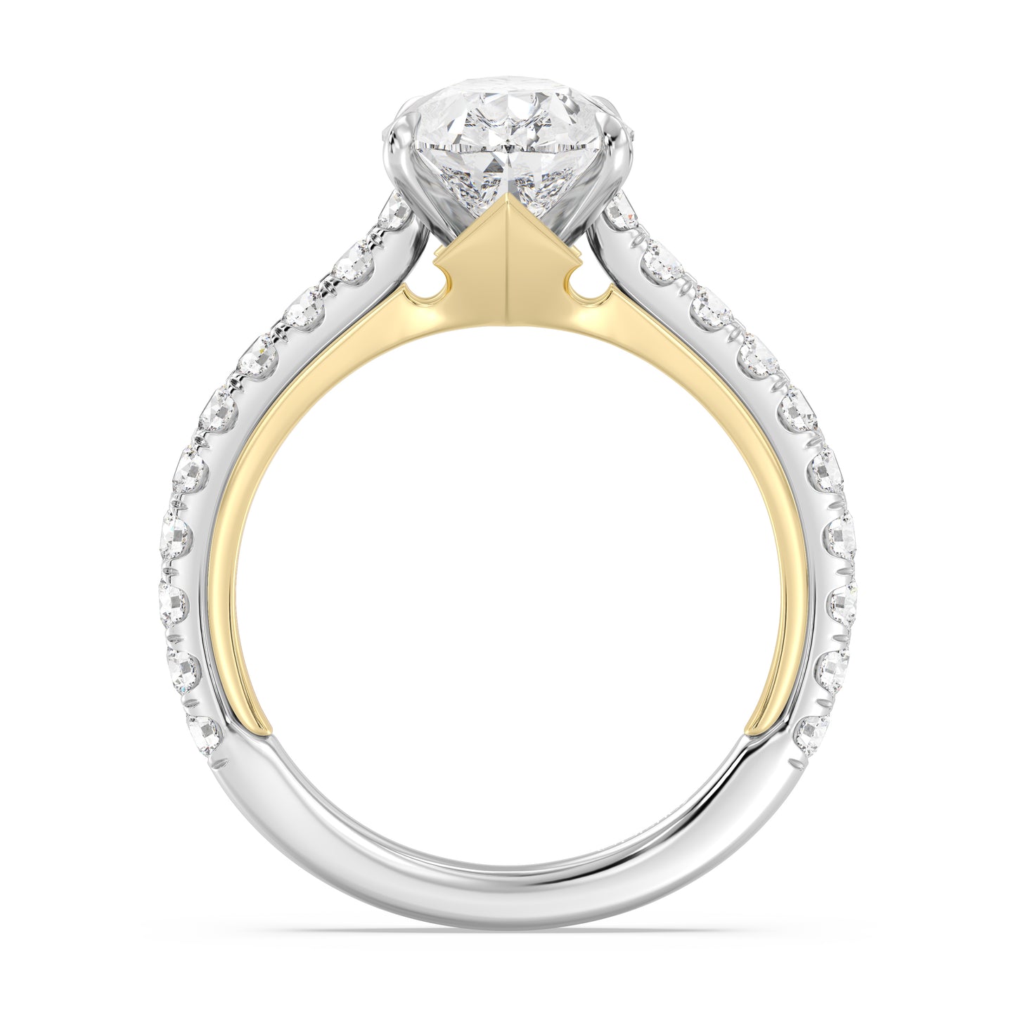 Enchanted Star Lab grown Diamond And 14k Gold Disney Princess Aurora Tiara Pavé Engagement Ring