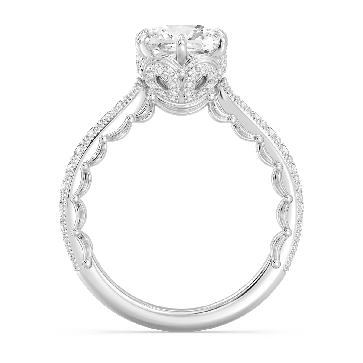 Enchanted Star Lab Grown Diamond And 14K Gold Disney Princess Belle Vintage Ballroom Engagement Ring