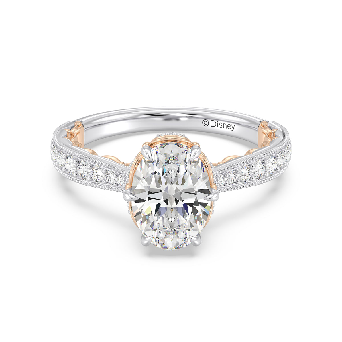 Enchanted Star Lab Grown Diamond And 14K Gold Disney Princess Belle Vintage Ballroom Engagement Ring