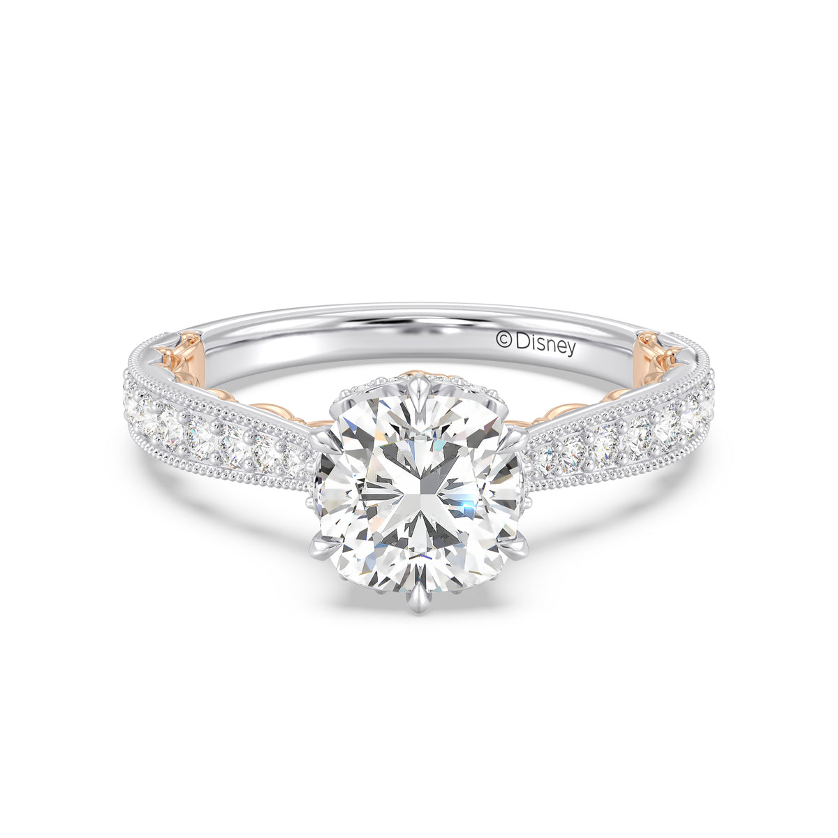 Enchanted Star Lab Grown Diamond And 14K Gold Disney Princess Belle Vintage Engagement Ring