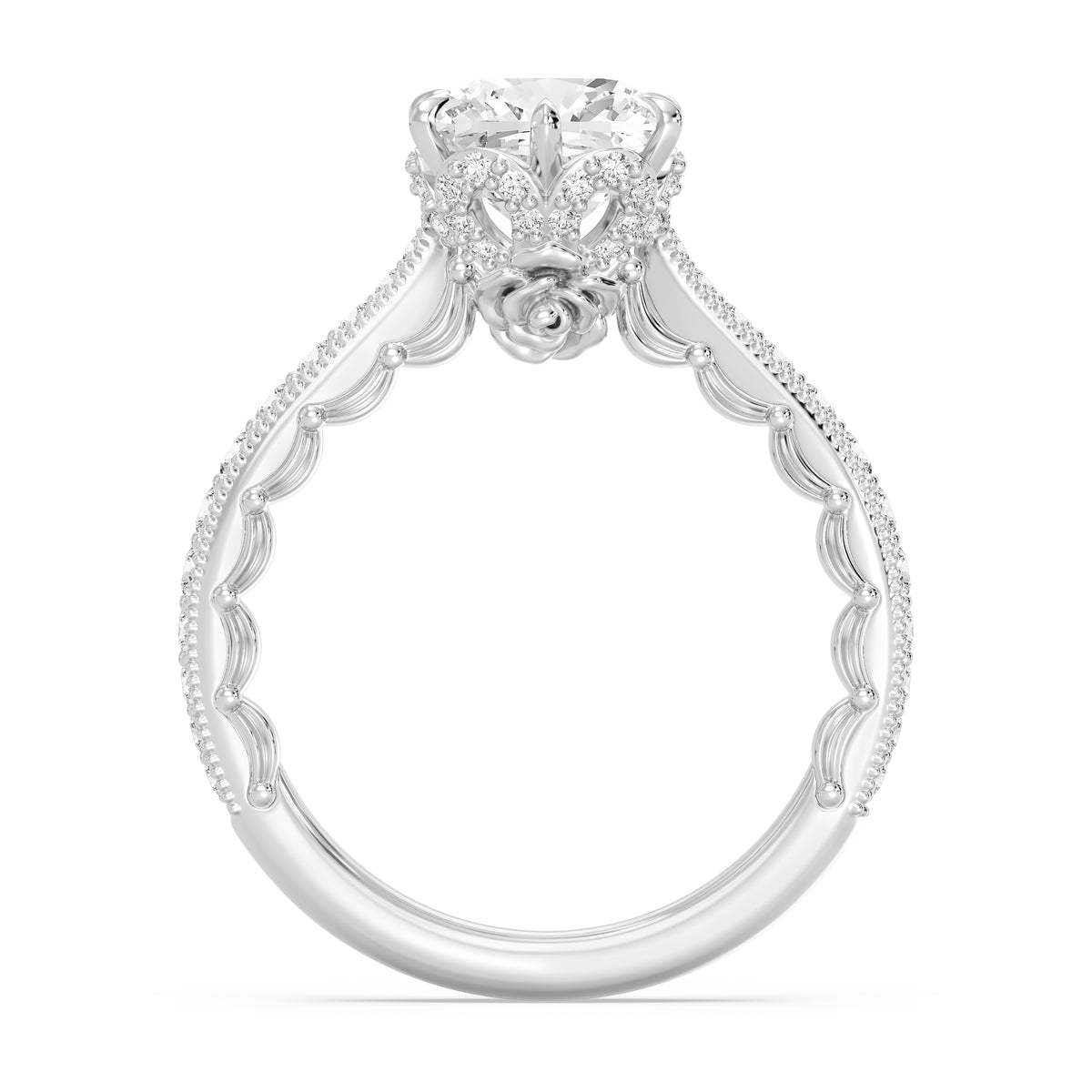 Enchanted Star Lab Grown Diamond And 14K Gold Disney Princess Belle Vintage Engagement Ring