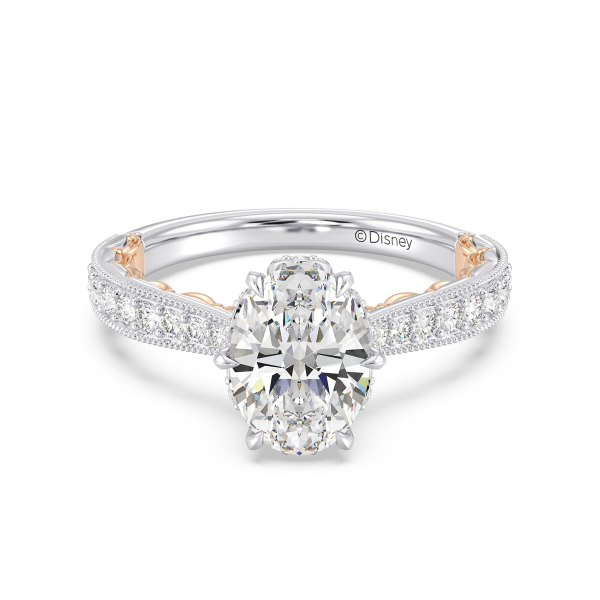 Enchanted Star Lab Grown Diamond And 14K Gold Disney Princess Belle Vintage Engagement Ring