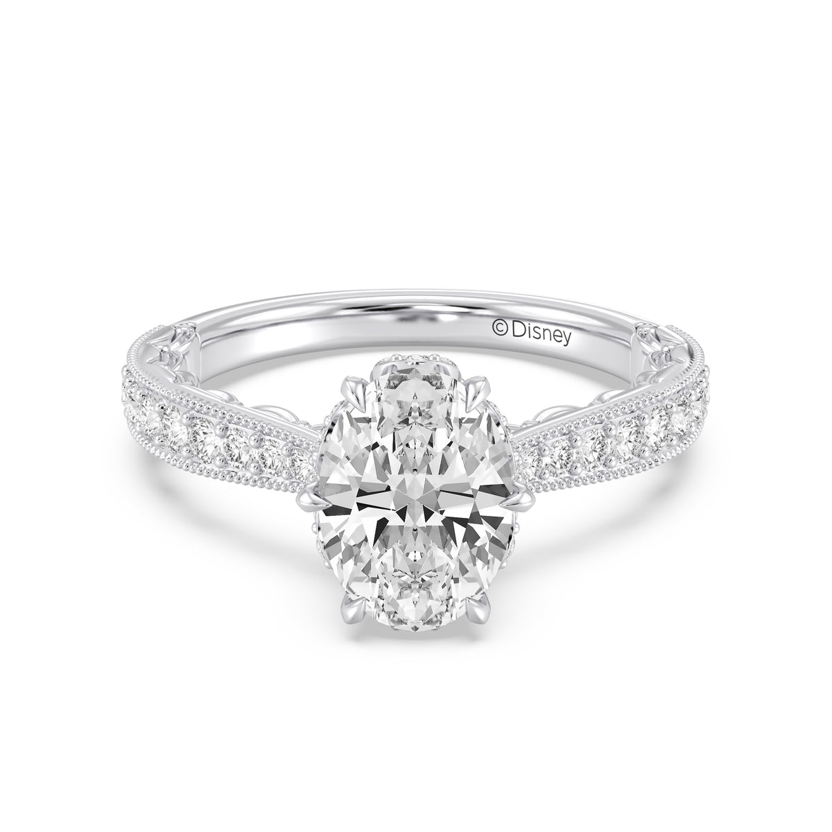 Enchanted Star Lab Grown Diamond And 14K Gold Disney Princess Belle Vintage Engagement Ring