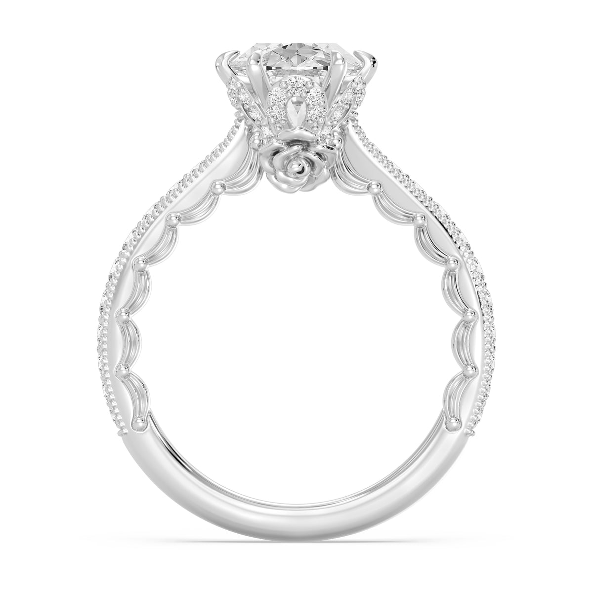 Enchanted Star Lab Grown Diamond And 14K Gold Disney Princess Belle Vintage Engagement Ring