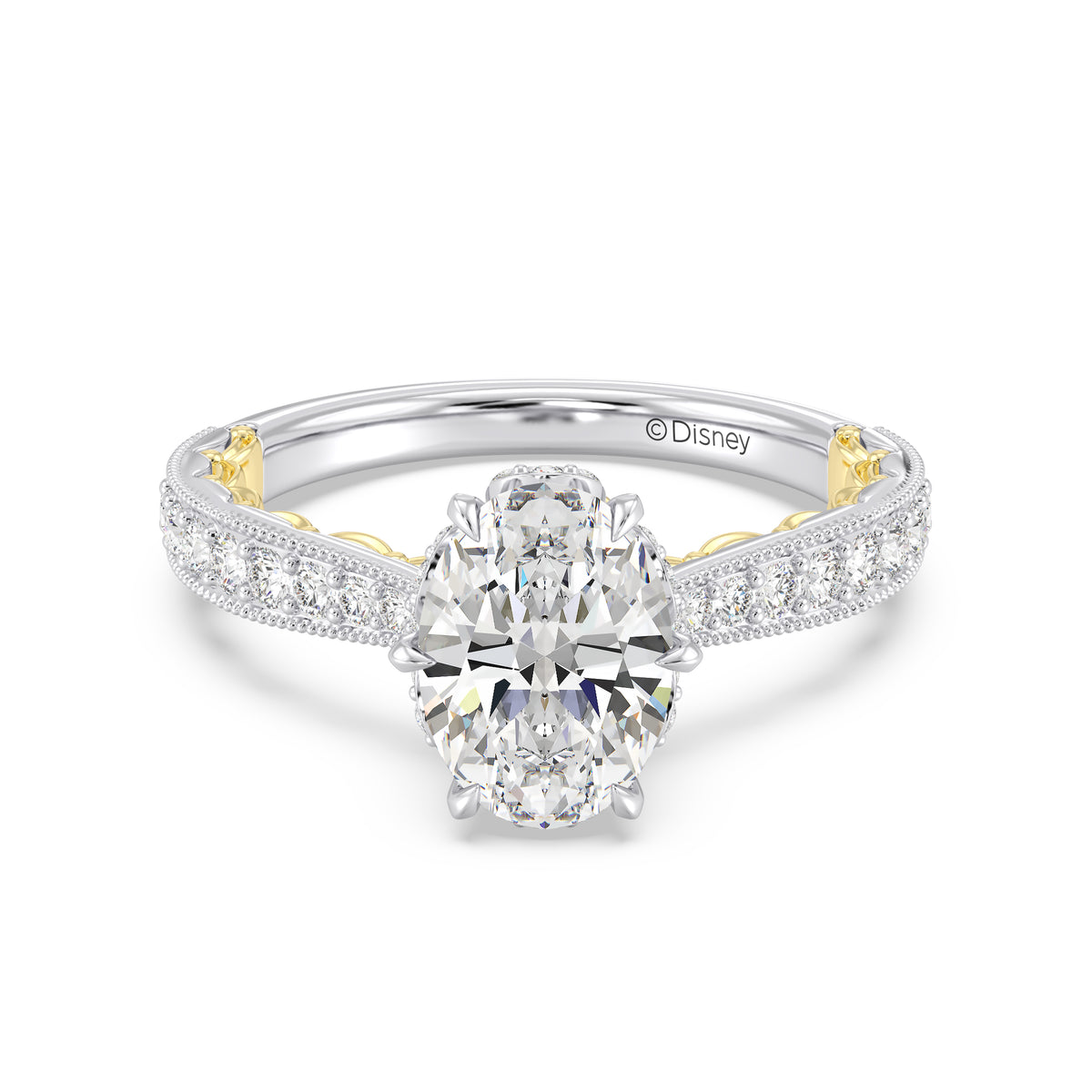 Enchanted Star Lab Grown Diamond And 14K Gold Disney Princess Belle Vintage Engagement Ring