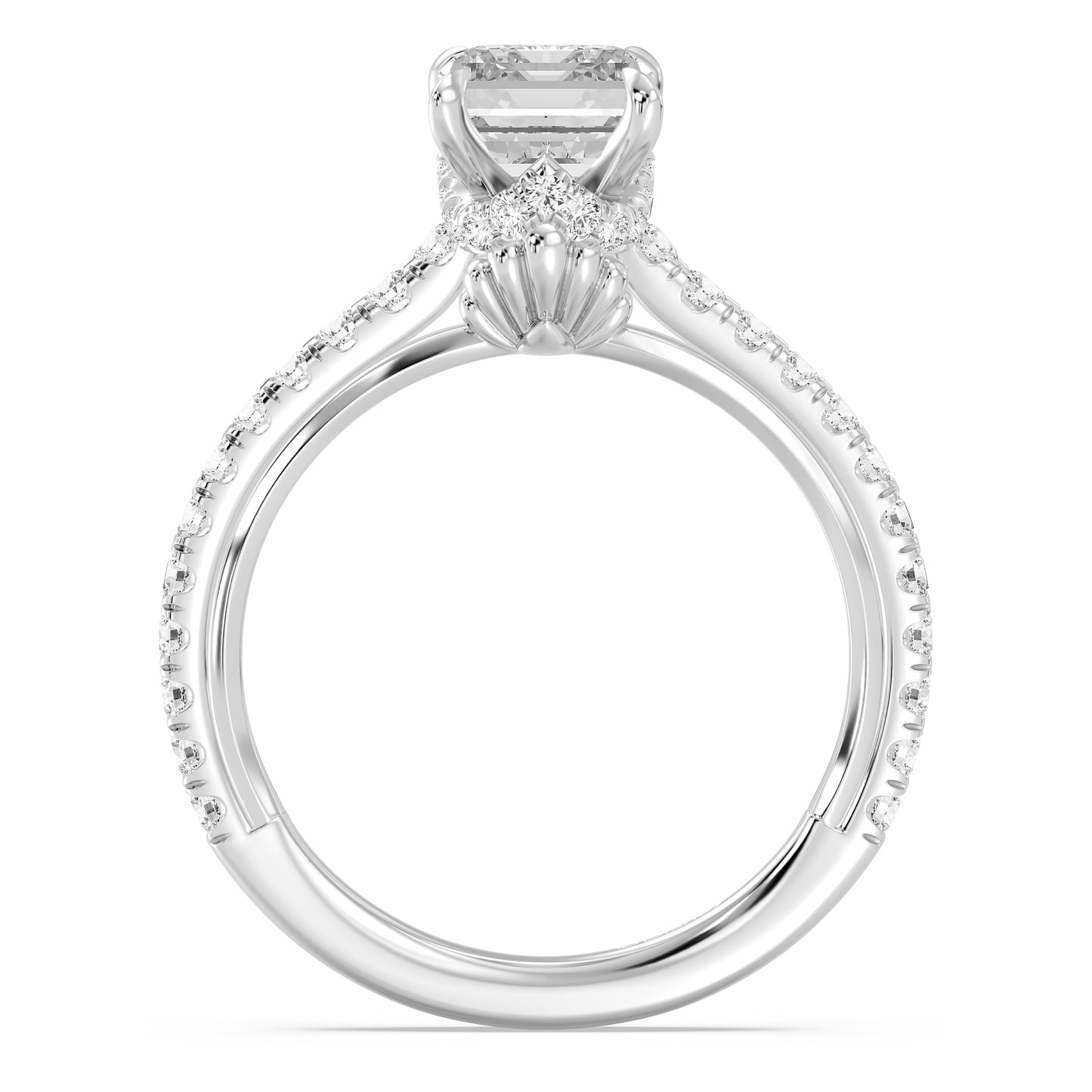 Enchanted Star Lab Grown Diamond And 14K Gold Disney Princess Ariel Hidden Halo Engagement Ring