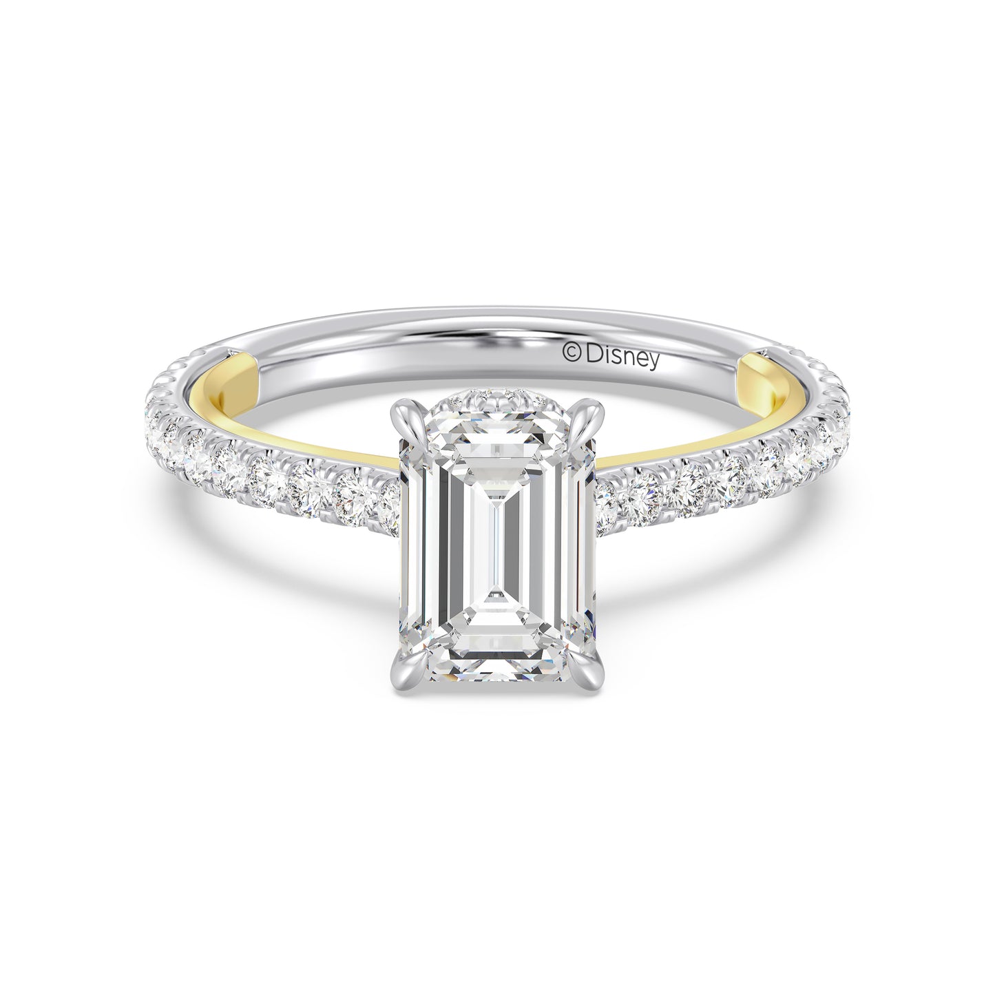 Enchanted Star Lab Grown Diamond And 14K Gold Disney Princess Ariel Hidden Halo Engagement Ring