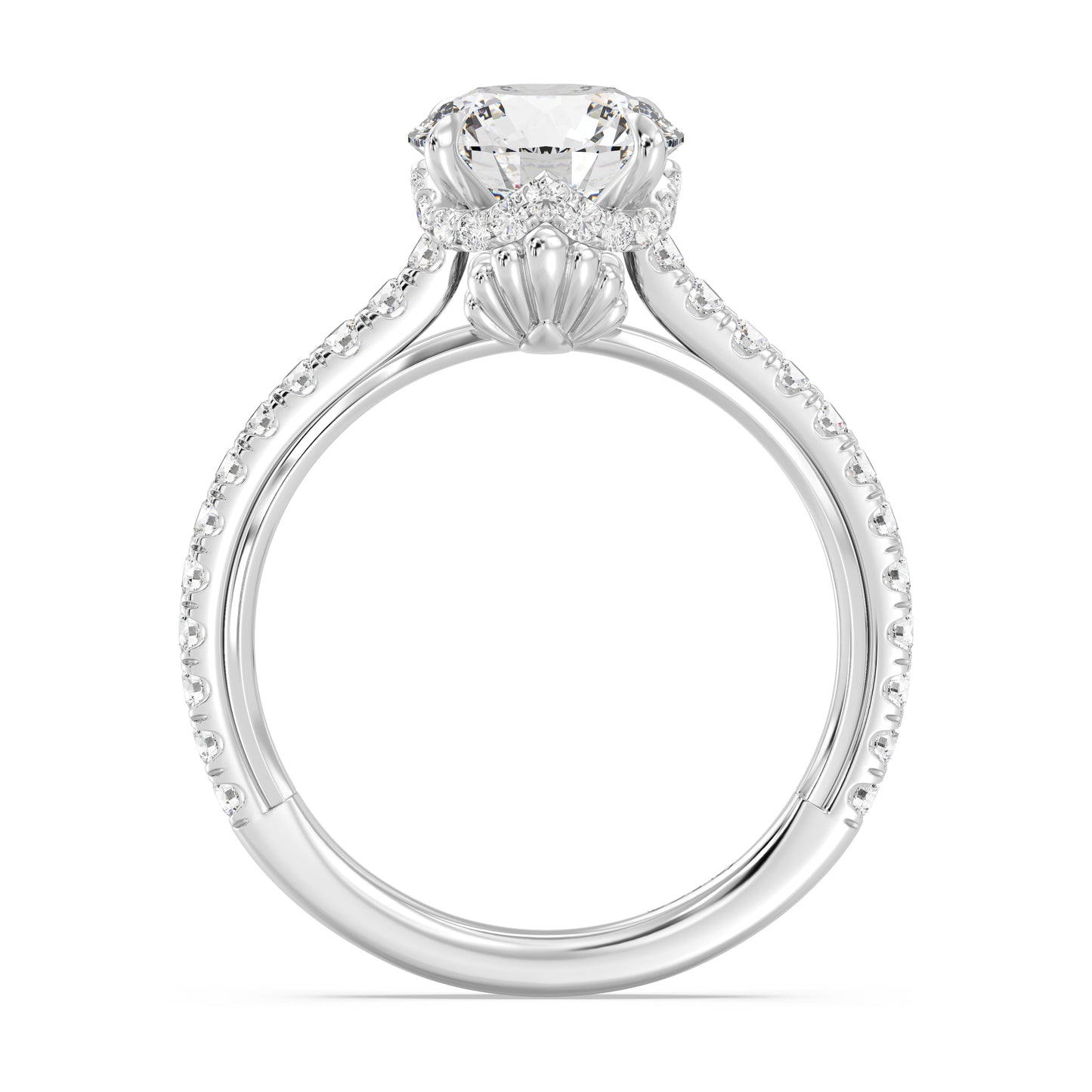 Enchanted Star Lab Grown Diamond And 14K Gold Disney Princess Ariel Hidden Halo Engagement Ring