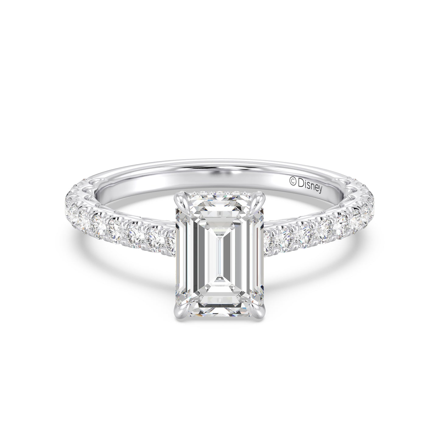 Enchanted Star Lab Grown Diamond And 14K Gold Disney Princess Ariel Scalloped Engagement Ring