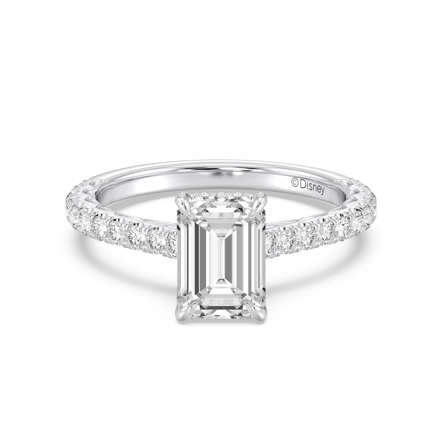 Enchanted Star Lab Grown Diamond And 14K Gold Disney Princess Ariel Scalloped Engagement Ring