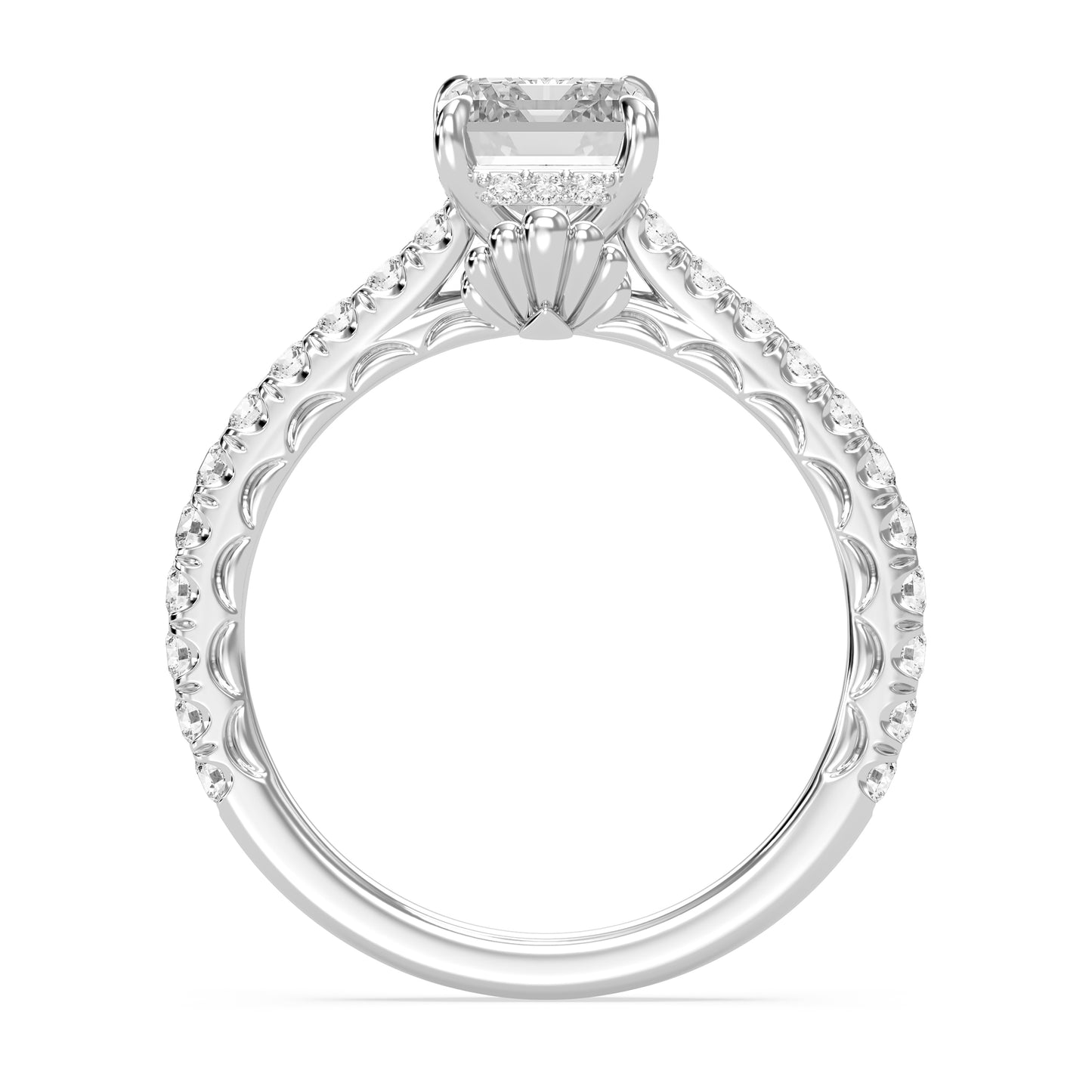 Enchanted Star Lab Grown Diamond And 14K Gold Disney Princess Ariel Scalloped Engagement Ring
