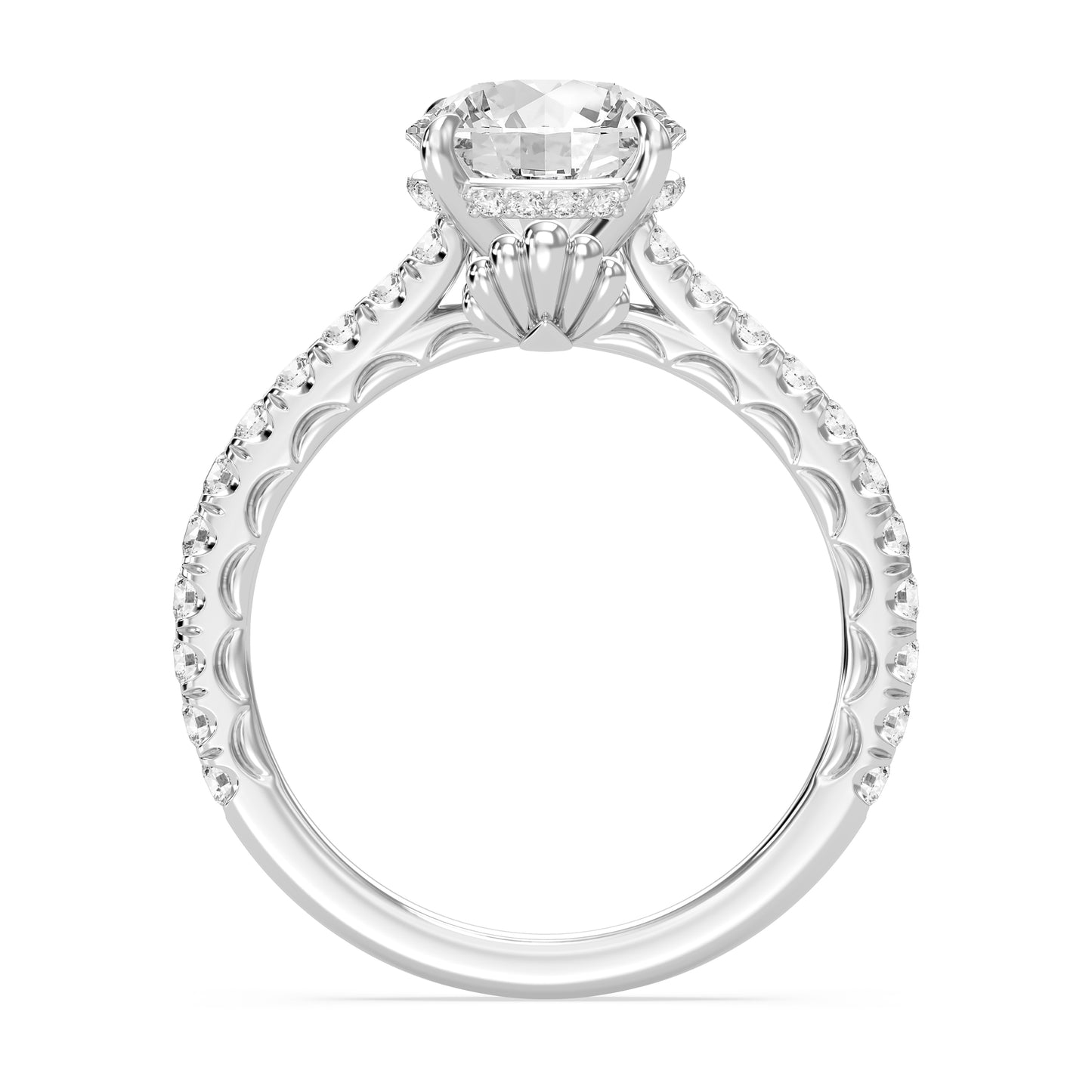 Enchanted Star Lab Grown Diamond And 14K Gold Disney Princess Ariel Scalloped Engagement Ring