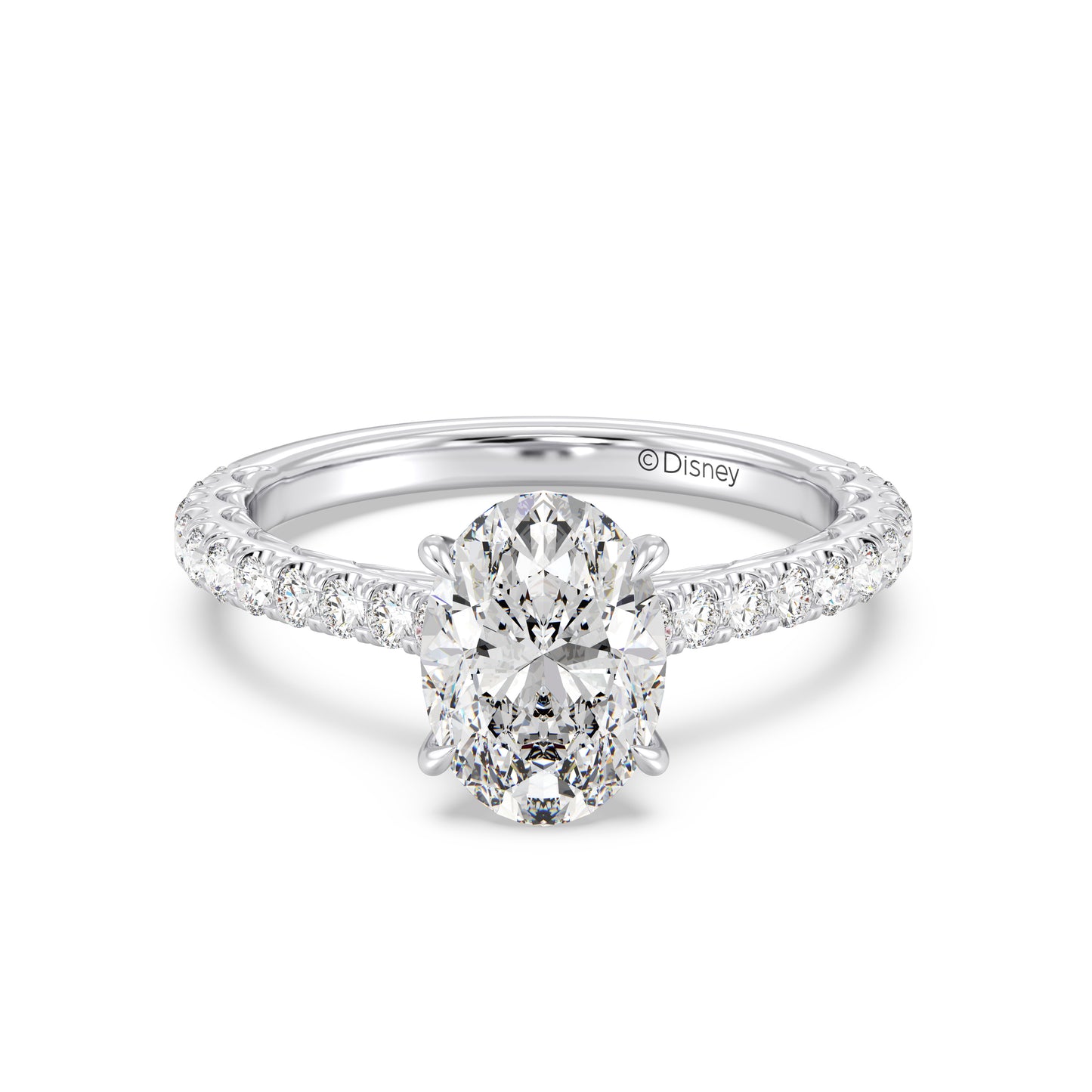 Enchanted Star Lab Grown Diamond And 14K Gold Disney Princess Ariel Scalloped Engagement Ring