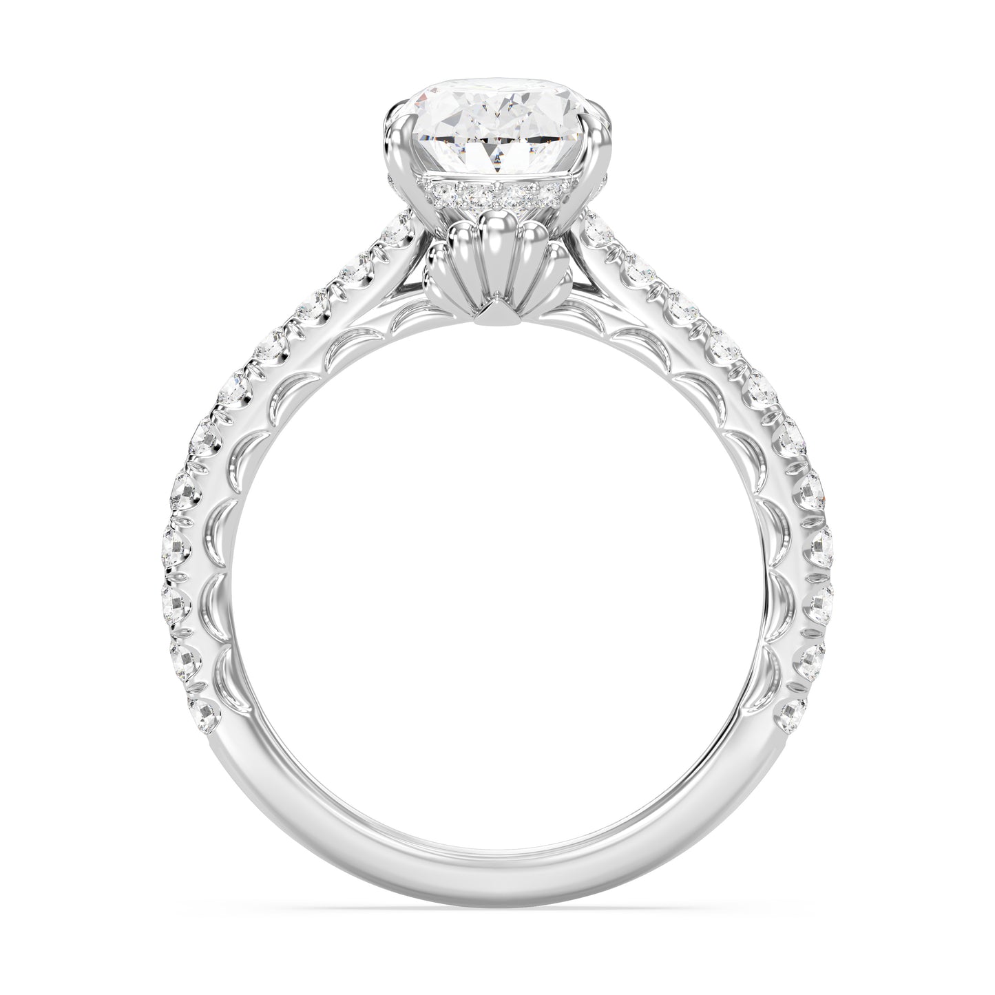 Enchanted Star Lab Grown Diamond And 14K Gold Disney Princess Ariel Scalloped Engagement Ring
