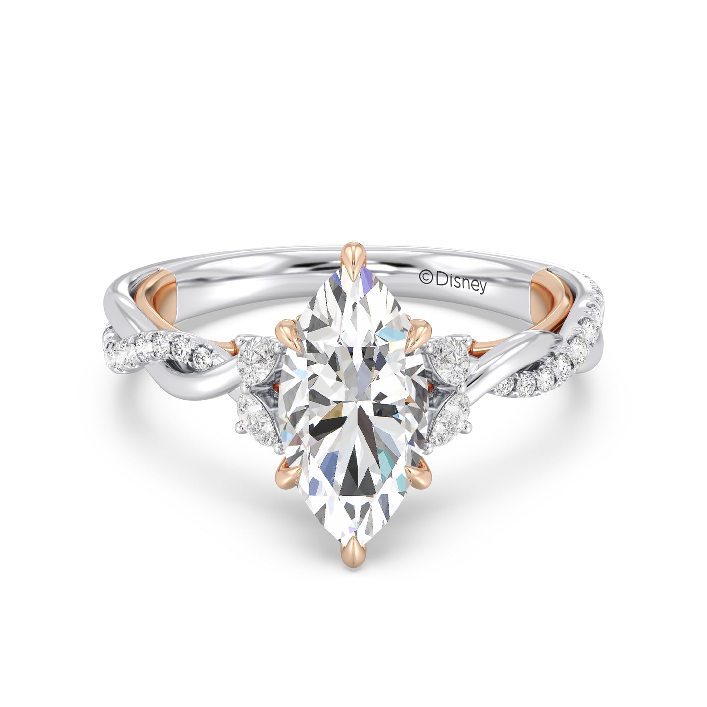Enchanted Star Lab Grown Diamond And 14K Gold Disney Princess Rapunzel Twist Engagement Ring