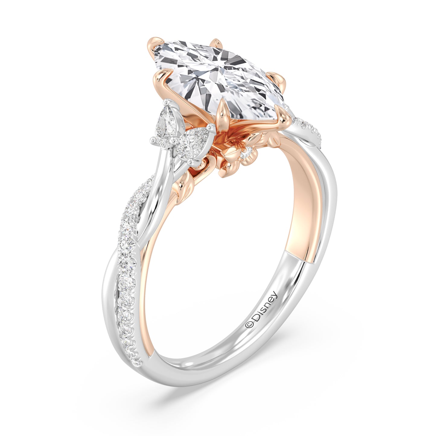 Enchanted Star Lab Grown Diamond And 14K Gold Disney Princess Rapunzel Twist Engagement Ring