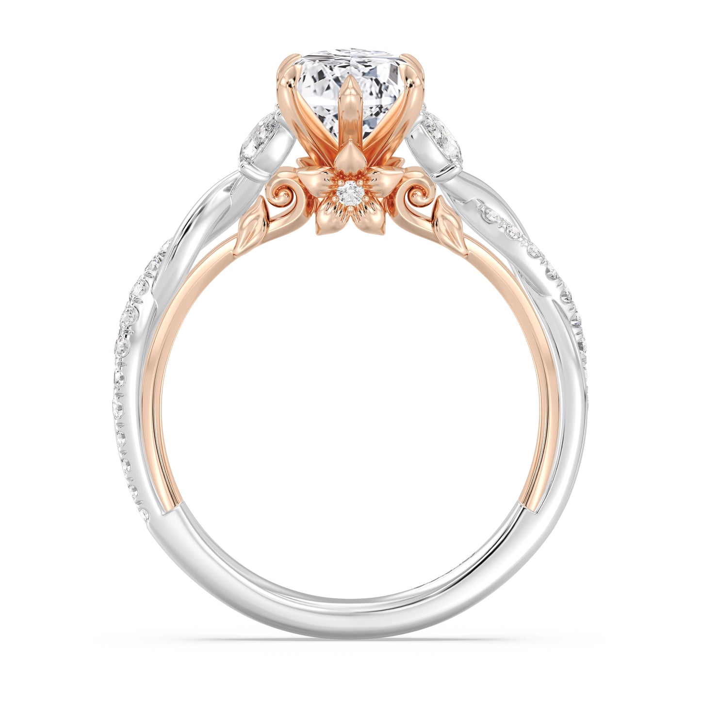 Enchanted Star Lab Grown Diamond And 14K Gold Disney Princess Rapunzel Twist Engagement Ring