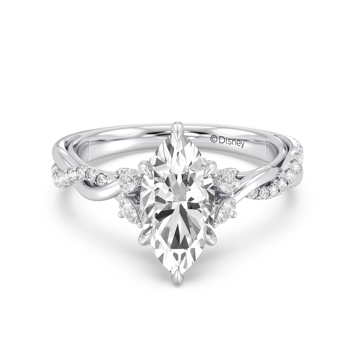 Enchanted Star Lab Grown Diamond And 14K Gold Disney Princess Rapunzel Twist Engagement Ring