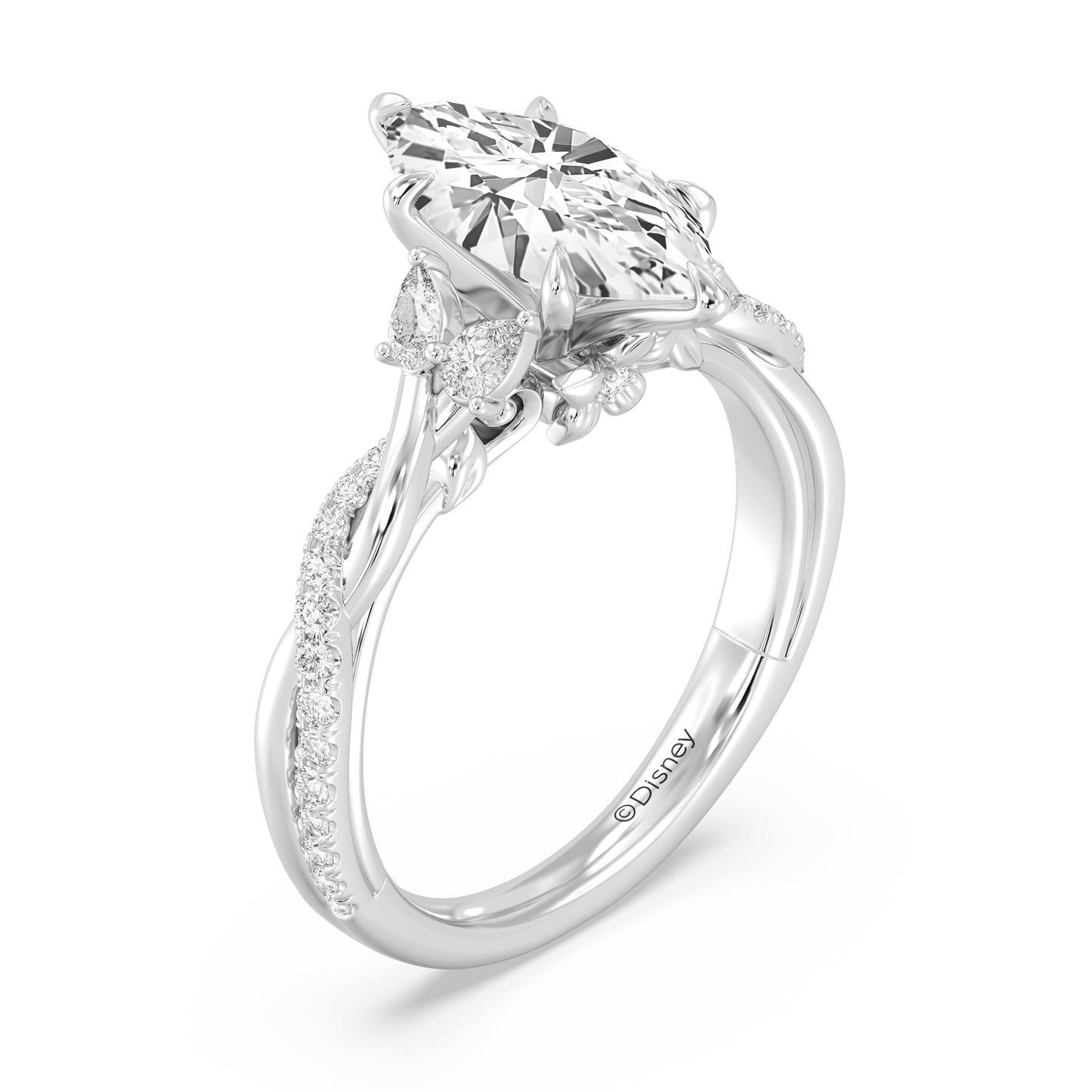 Enchanted Star Lab Grown Diamond And 14K Gold Disney Princess Rapunzel Twist Engagement Ring