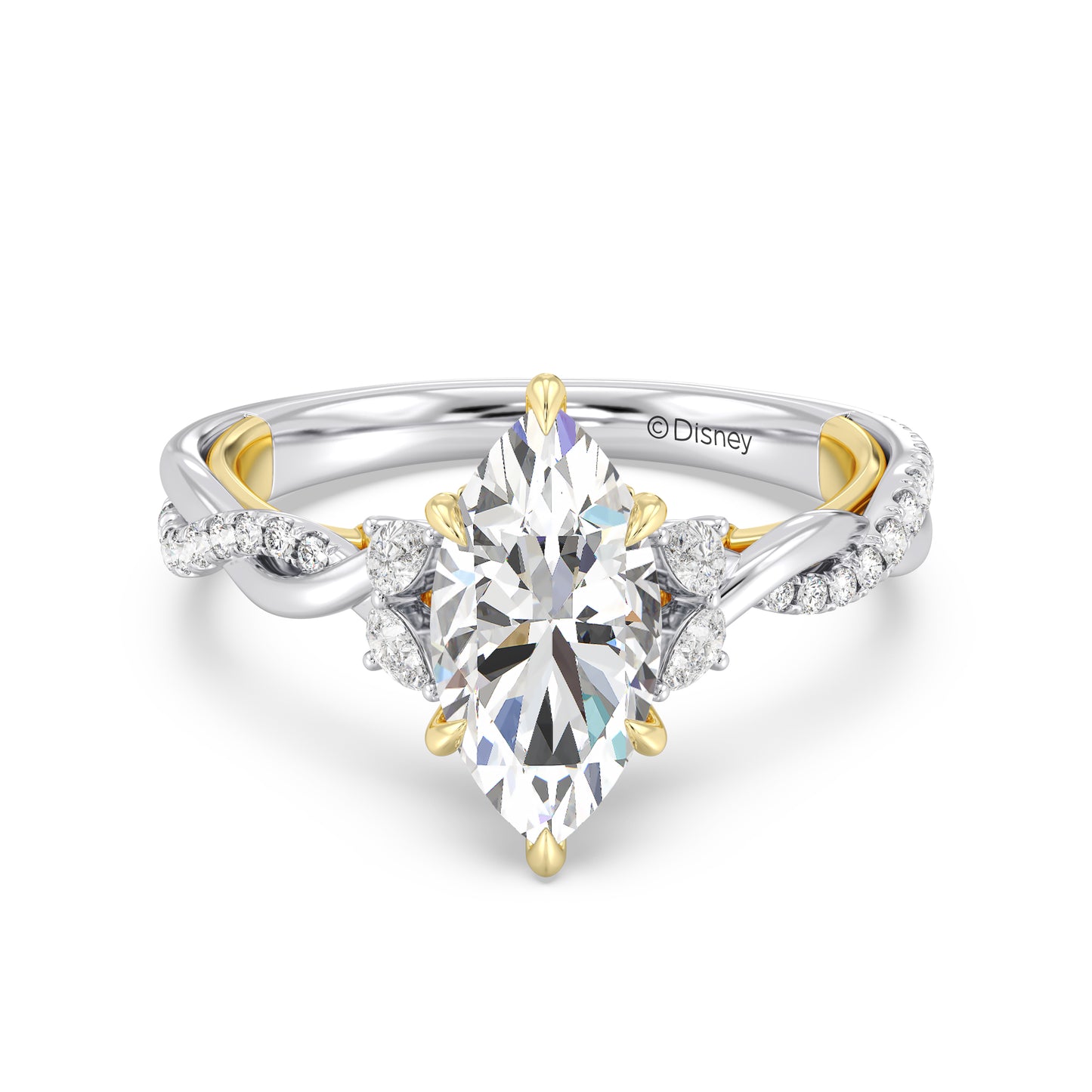 Enchanted Star Lab Grown Diamond And 14K Gold Disney Princess Rapunzel Twist Engagement Ring