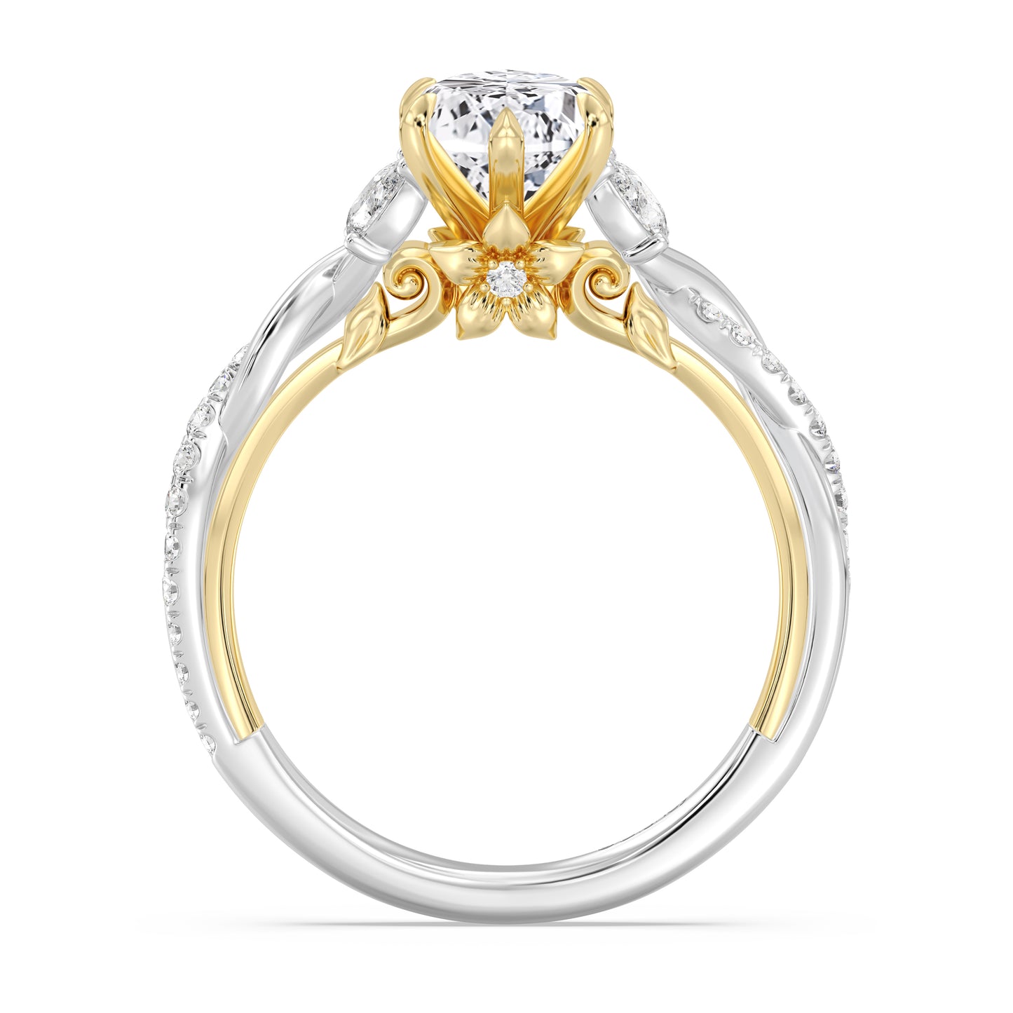 Enchanted Star Lab Grown Diamond And 14K Gold Disney Princess Rapunzel Twist Engagement Ring