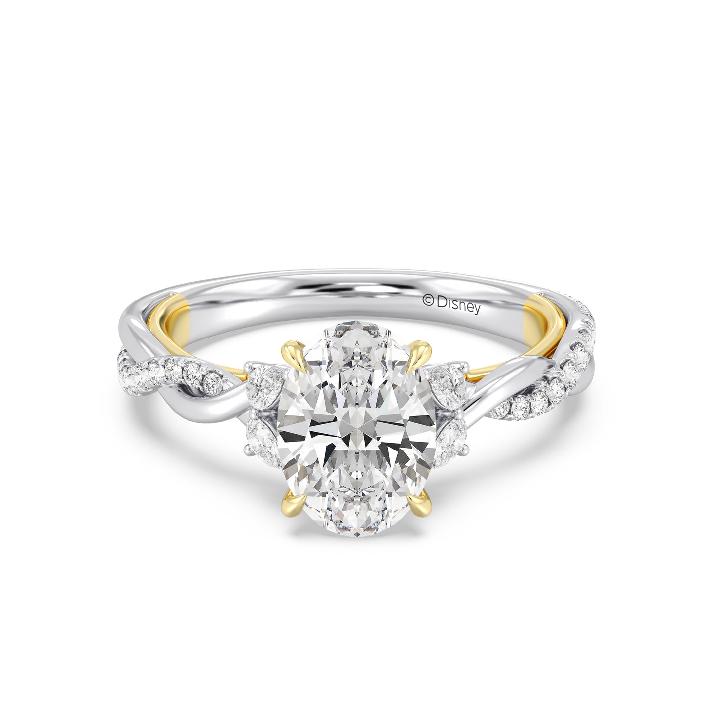 Enchanted Star Lab Grown Diamond And 14K Gold Disney Princess Rapunzel Twist Engagement Ring