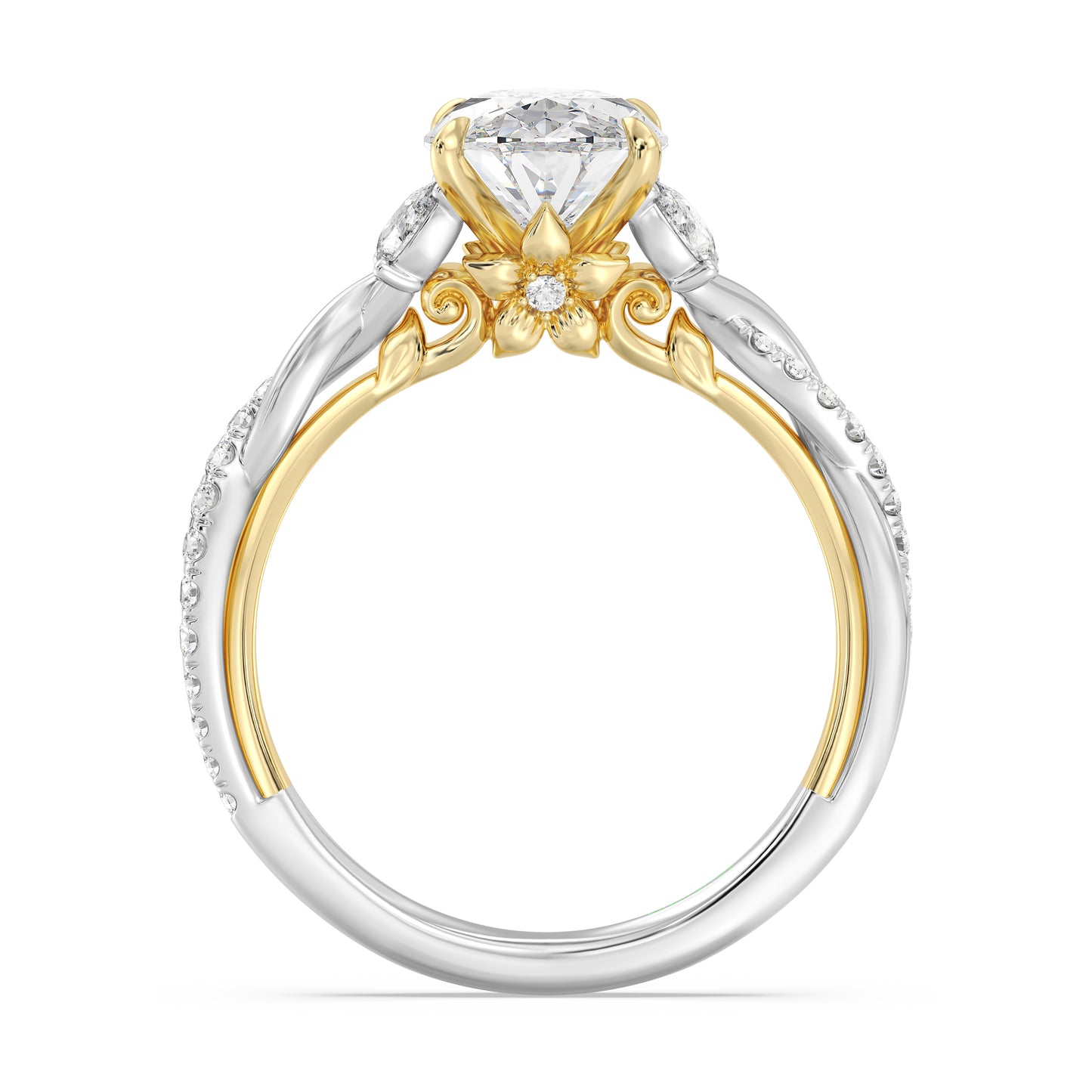 Enchanted Star Lab Grown Diamond And 14K Gold Disney Princess Rapunzel Twist Engagement Ring