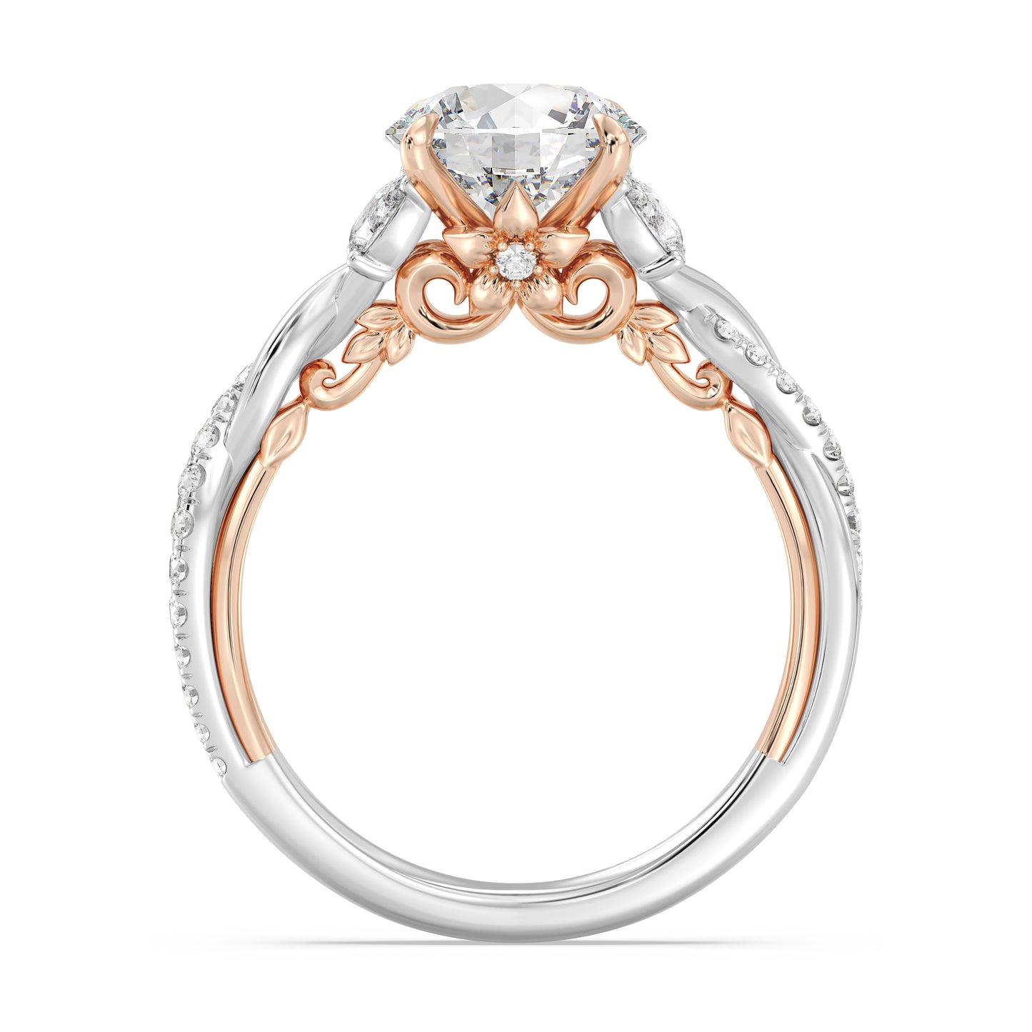 Enchanted Star Lab Grown Diamond And 14K Gold Disney Princess Rapunzel Twist Engagement Ring