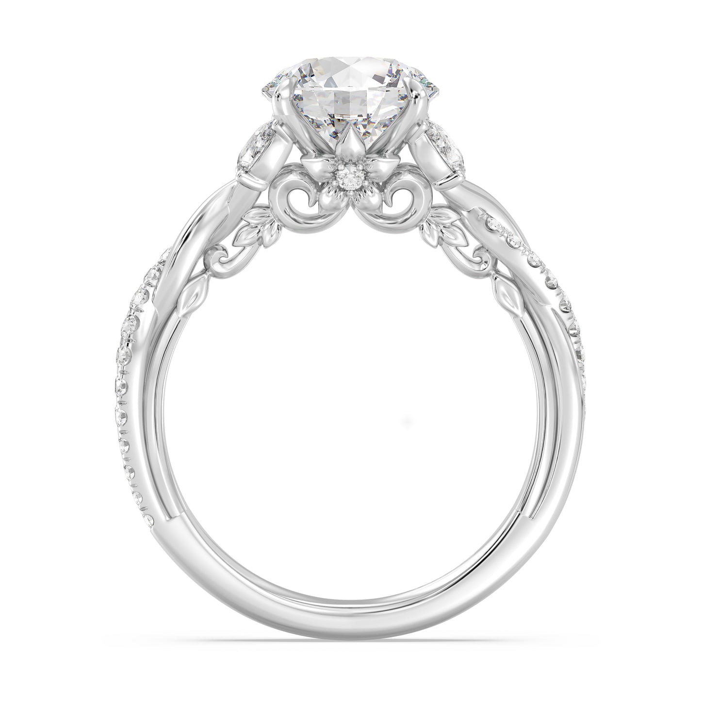 Enchanted Star Lab Grown Diamond And 14K Gold Disney Princess Rapunzel Twist Engagement Ring