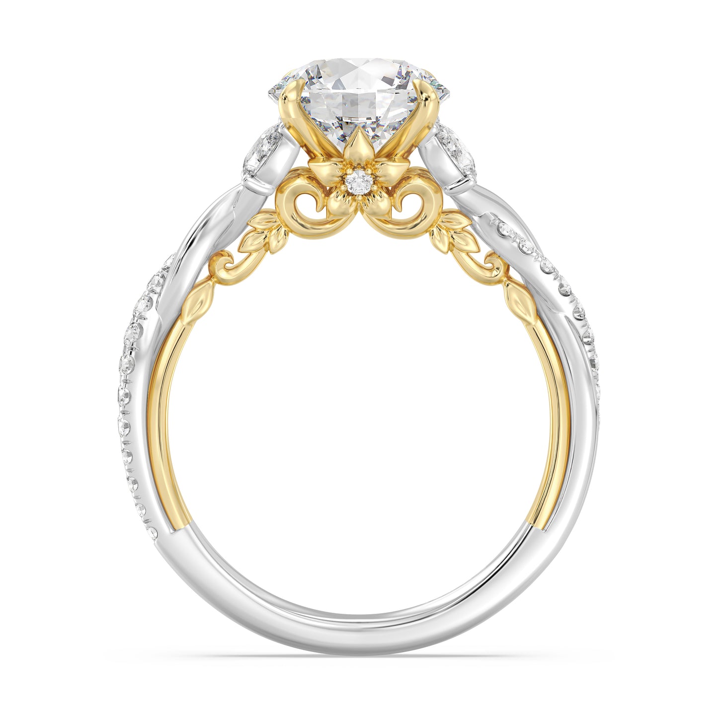 Enchanted Star Lab Grown Diamond And 14K Gold Disney Princess Rapunzel Twist Engagement Ring