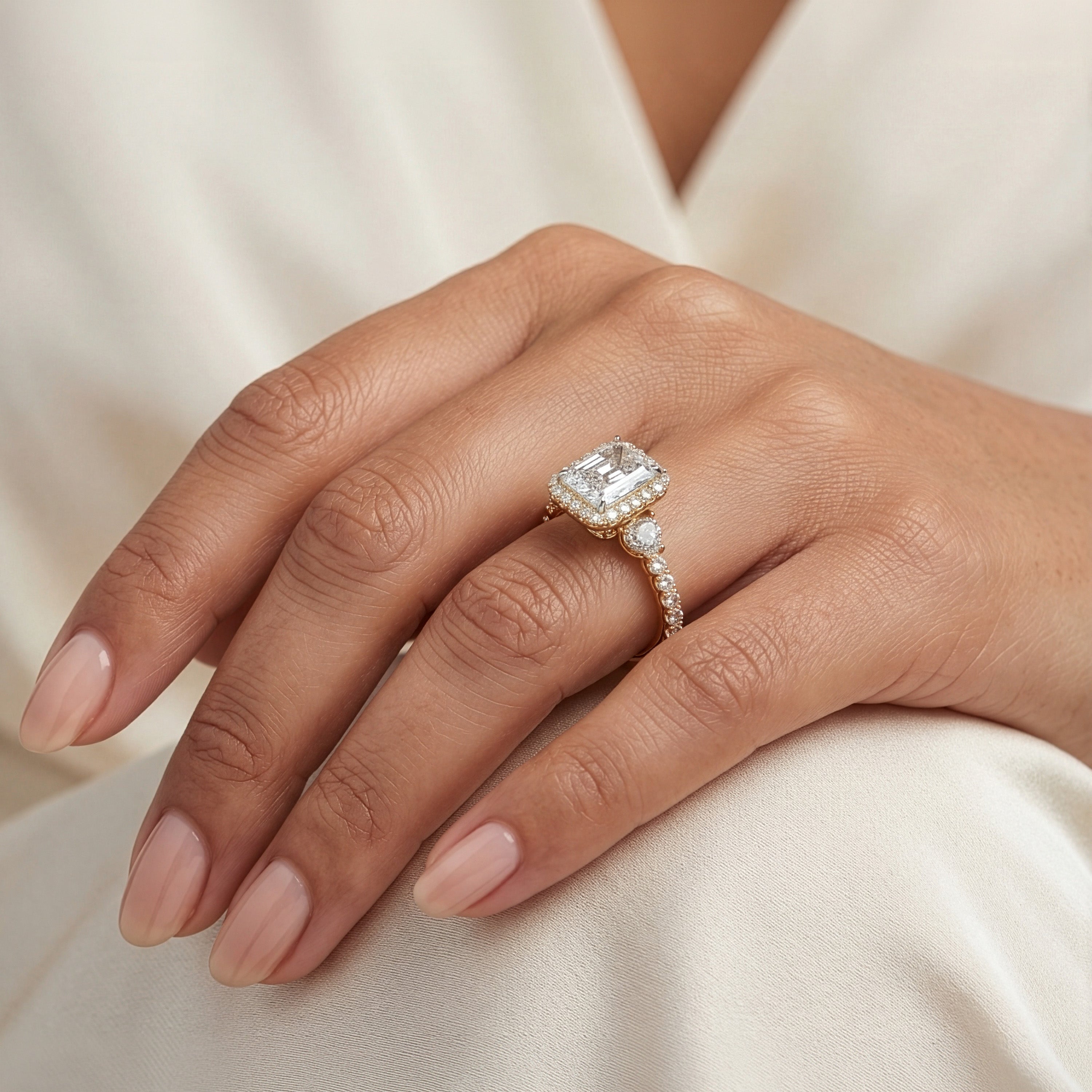 Disney's Jasmine Inspired 2 3/8 CTTW Radiant Cut Lab Grown Diamond