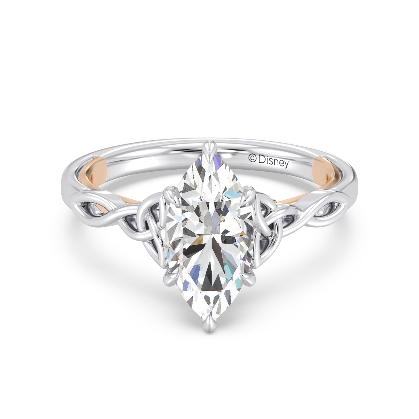 Enchanted Star Lab Grown Diamond And 14K Gold Disney Princess Merida Celtic Solitaire Engagement Ring