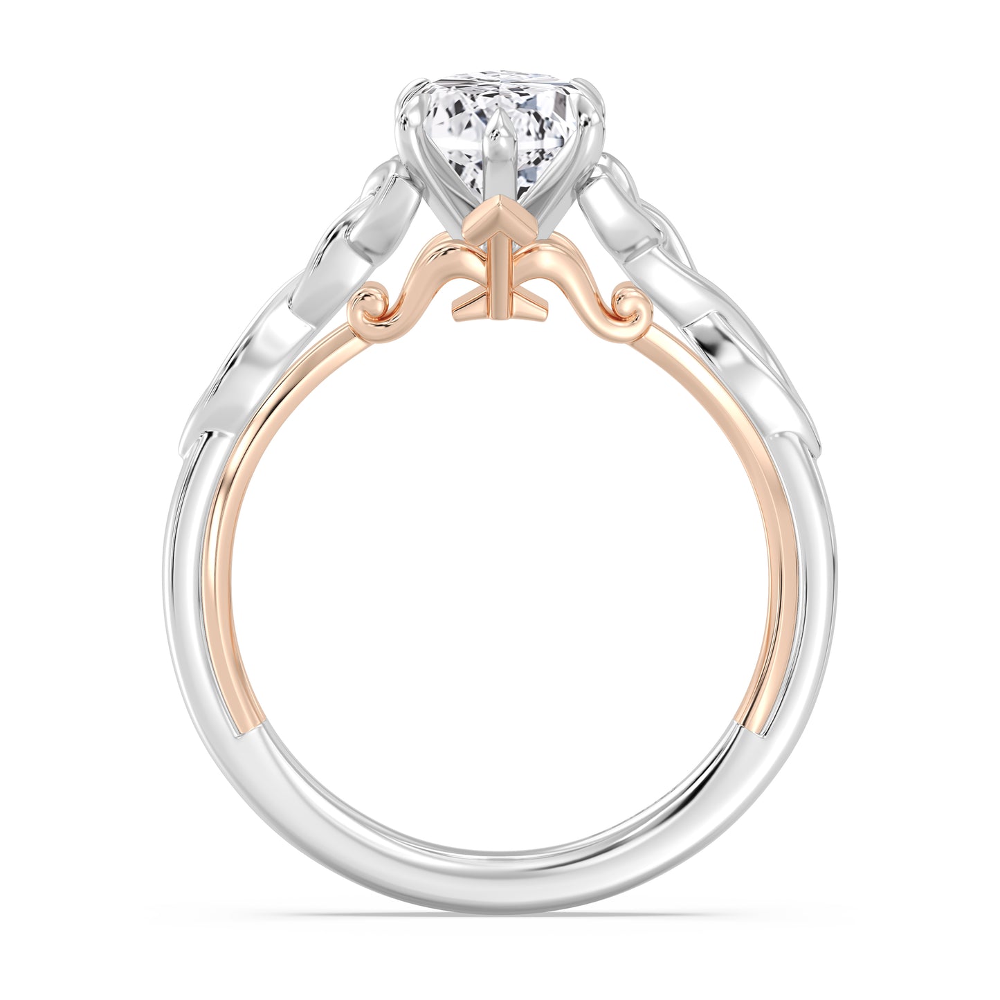 Enchanted Star Lab Grown Diamond And 14K Gold Disney Princess Merida Celtic Solitaire Engagement Ring