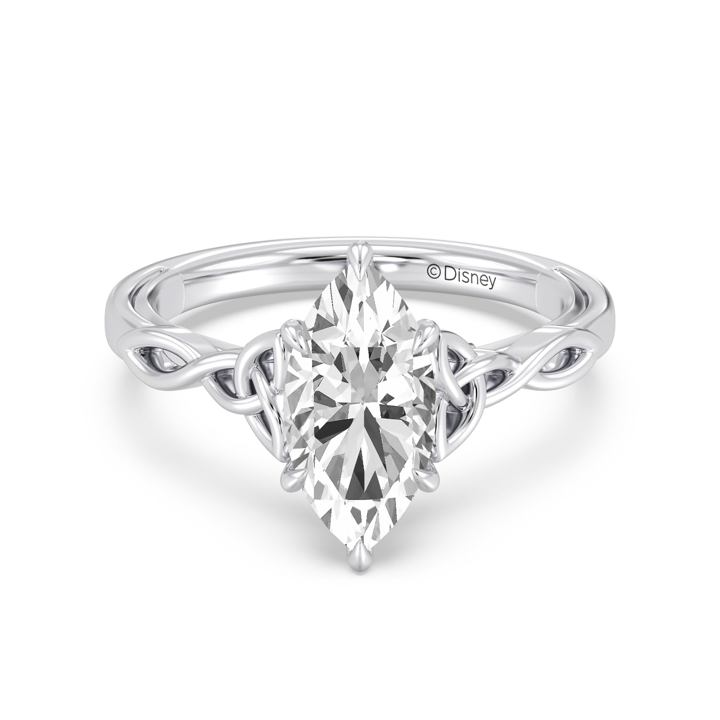 Enchanted Star Lab Grown Diamond And 14K Gold Disney Princess Merida Celtic Solitaire Engagement Ring