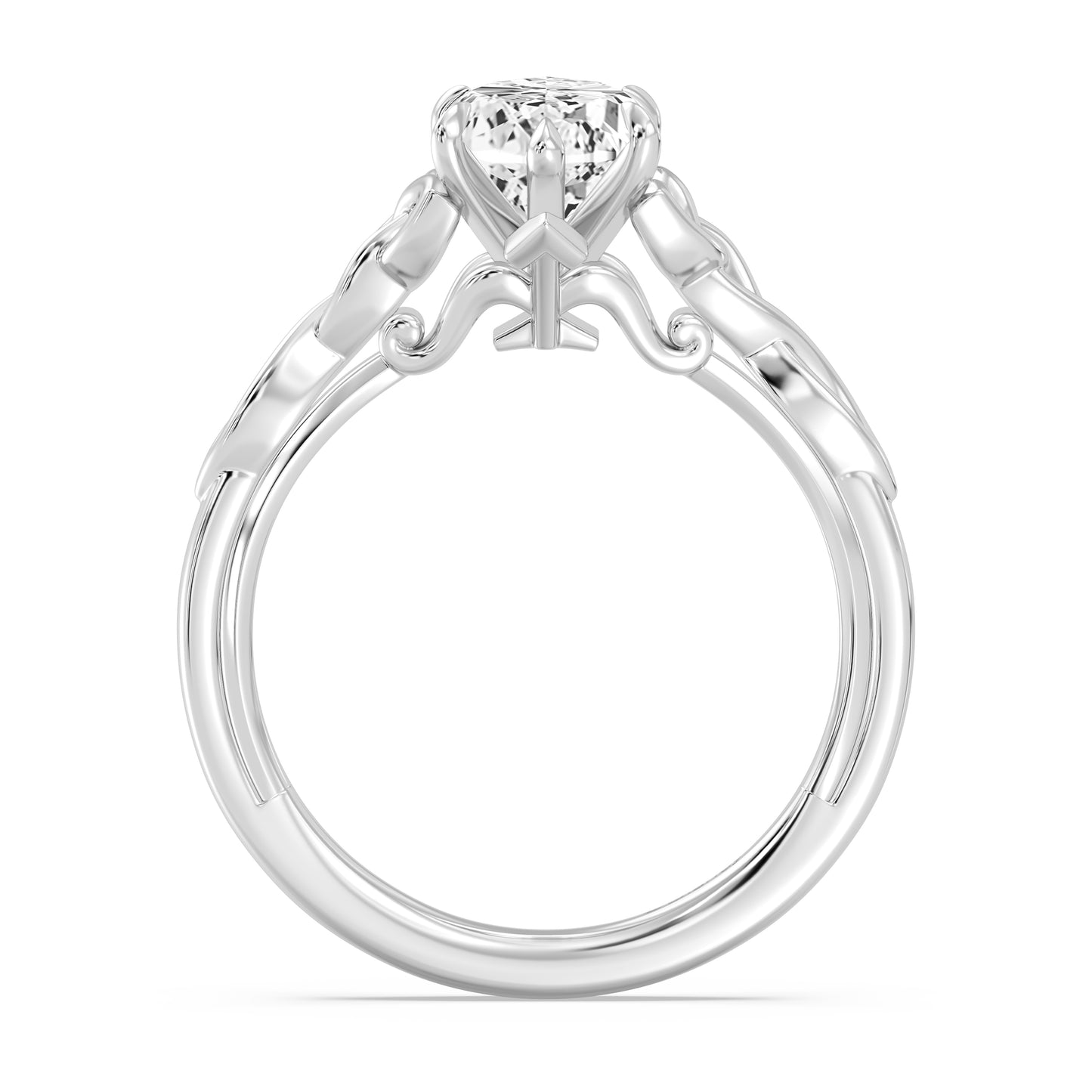 Enchanted Star Lab Grown Diamond And 14K Gold Disney Princess Merida Celtic Solitaire Engagement Ring