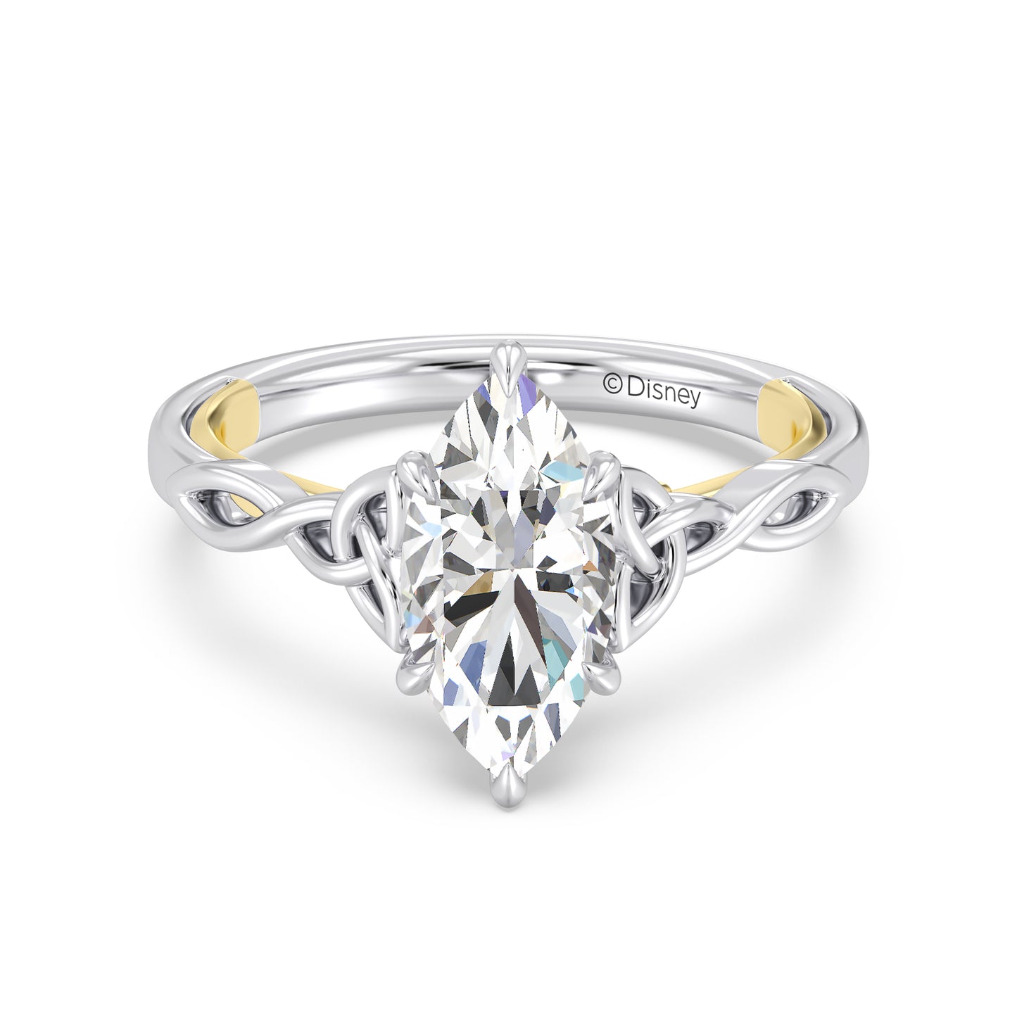 Enchanted Star Lab Grown Diamond And 14K Gold Disney Princess Merida Celtic Solitaire Engagement Ring