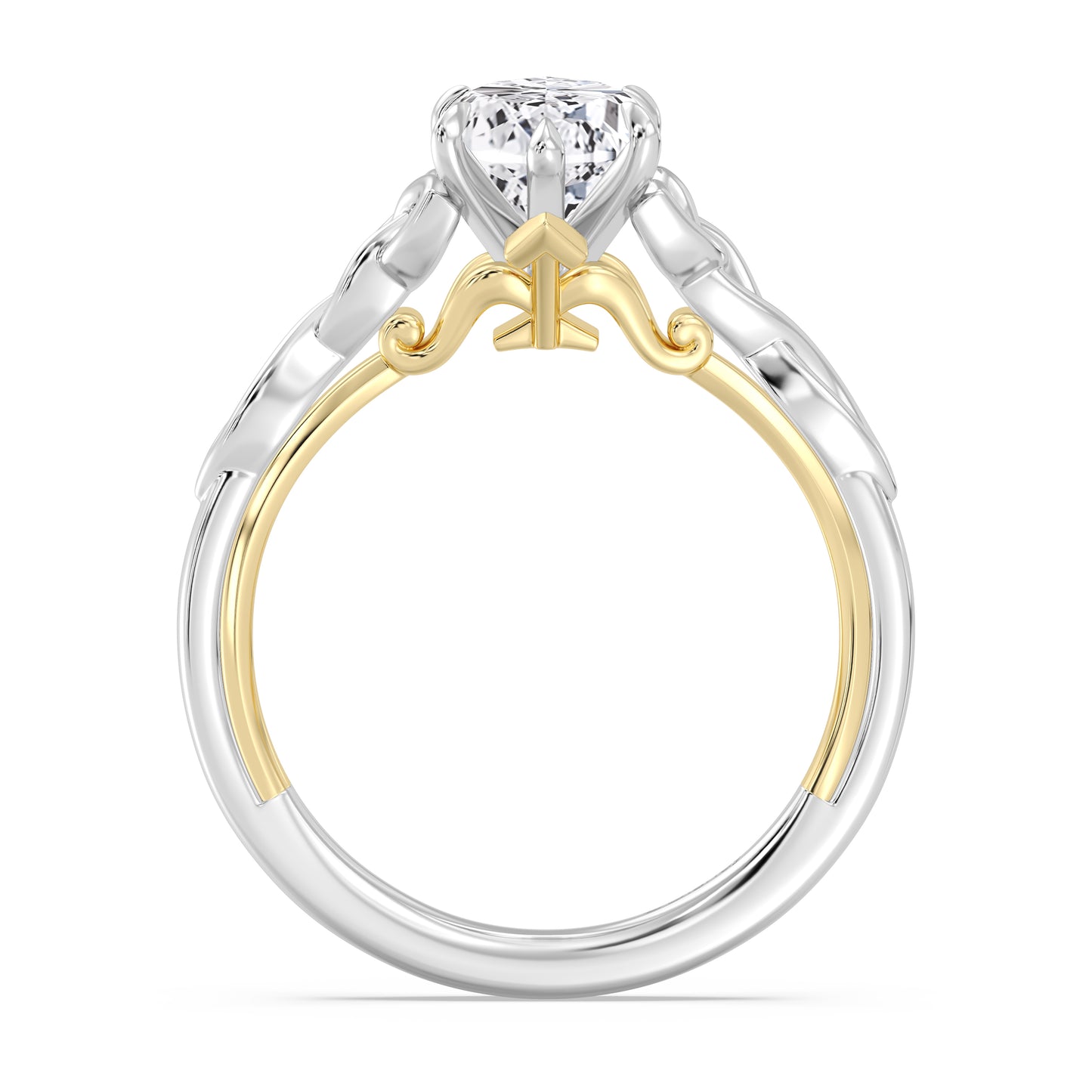 Enchanted Star Lab Grown Diamond And 14K Gold Disney Princess Merida Celtic Solitaire Engagement Ring
