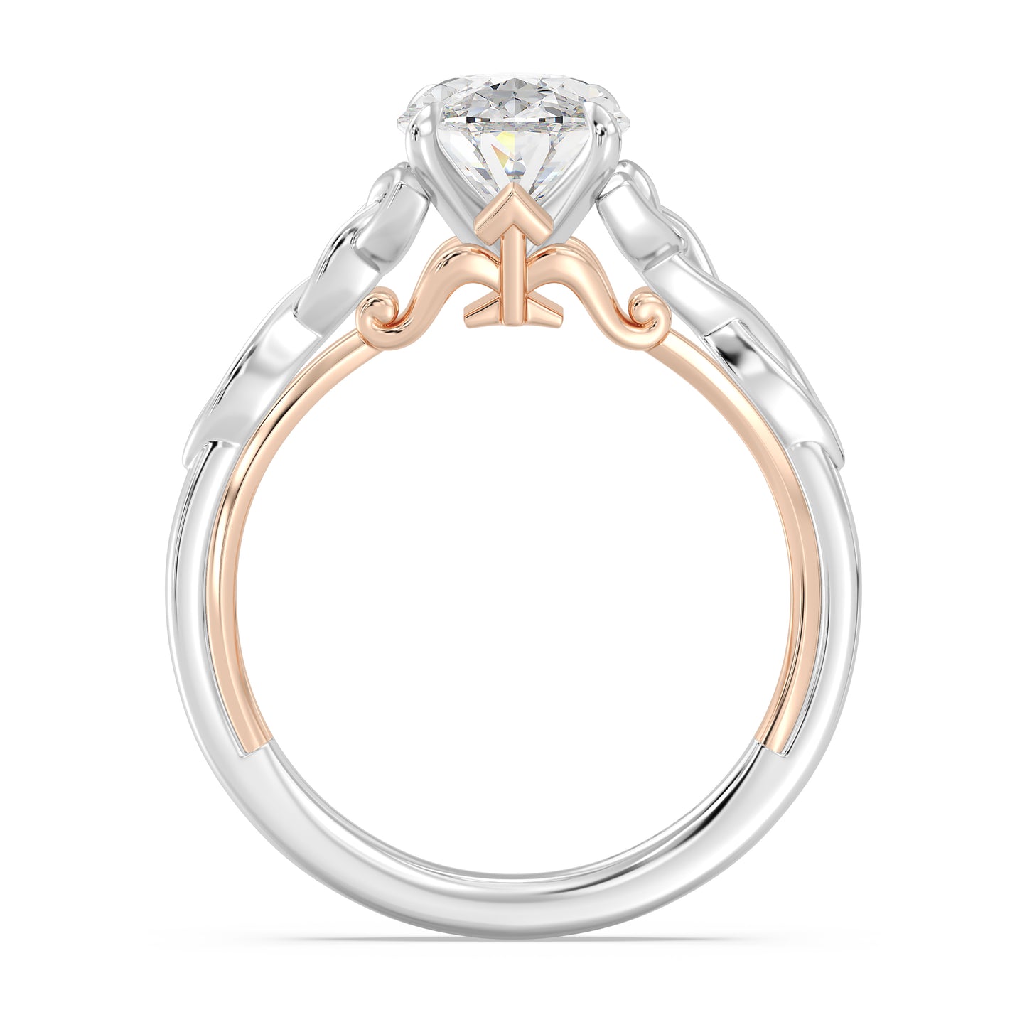 Enchanted Star Lab Grown Diamond And 14K Gold Disney Princess Merida Celtic Solitaire Engagement Ring