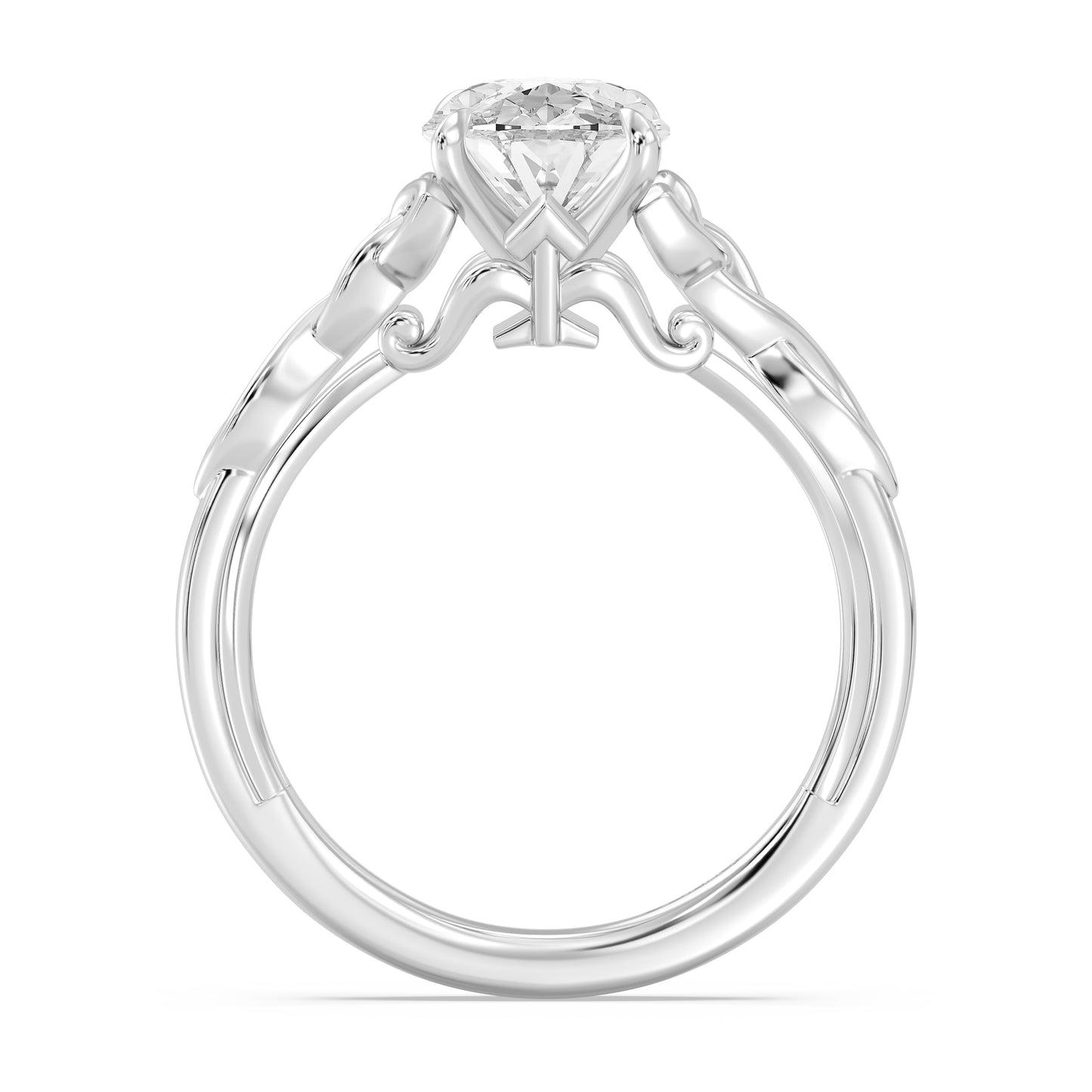 Enchanted Star Lab Grown Diamond And 14K Gold Disney Princess Merida Celtic Solitaire Engagement Ring