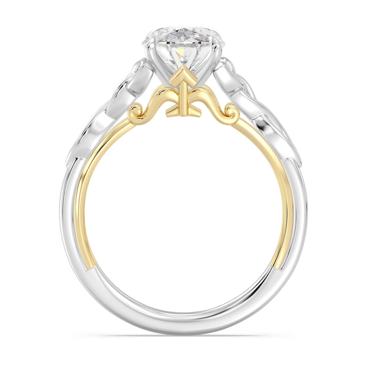 Enchanted Star Lab Grown Diamond And 14K Gold Disney Princess Merida Celtic Solitaire Engagement Ring
