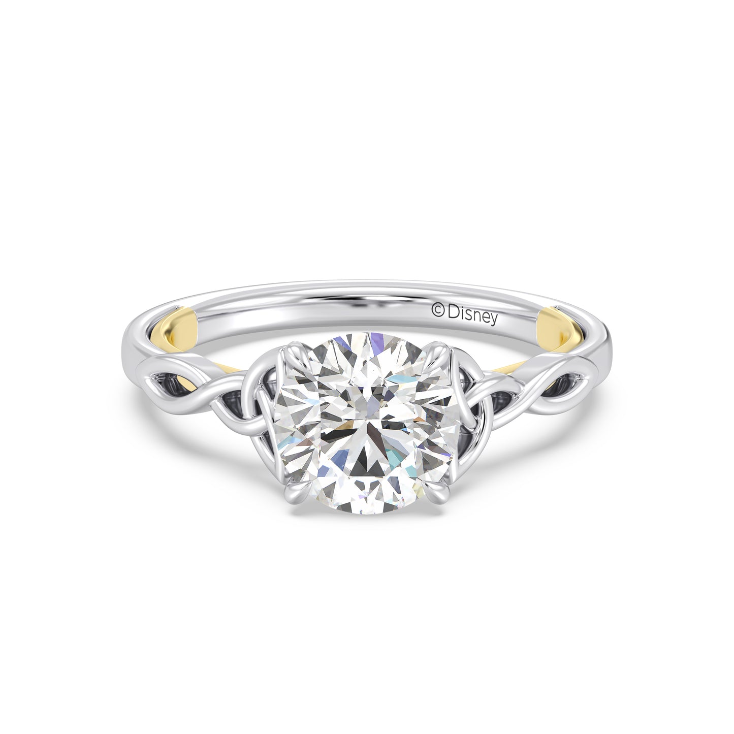 Enchanted Star Lab Grown Diamond And 14K Gold Disney Princess Merida Celtic Solitaire Engagement Ring