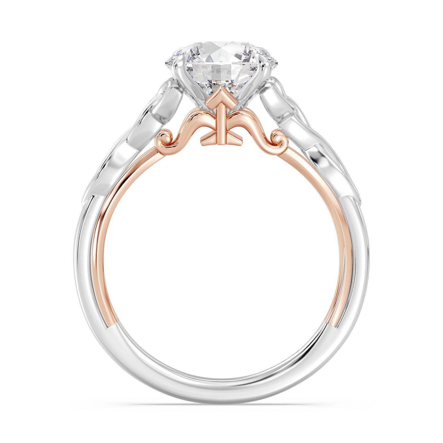 Enchanted Star Lab Grown Diamond And 14K Gold Disney Princess Merida Celtic Solitaire Engagement Ring
