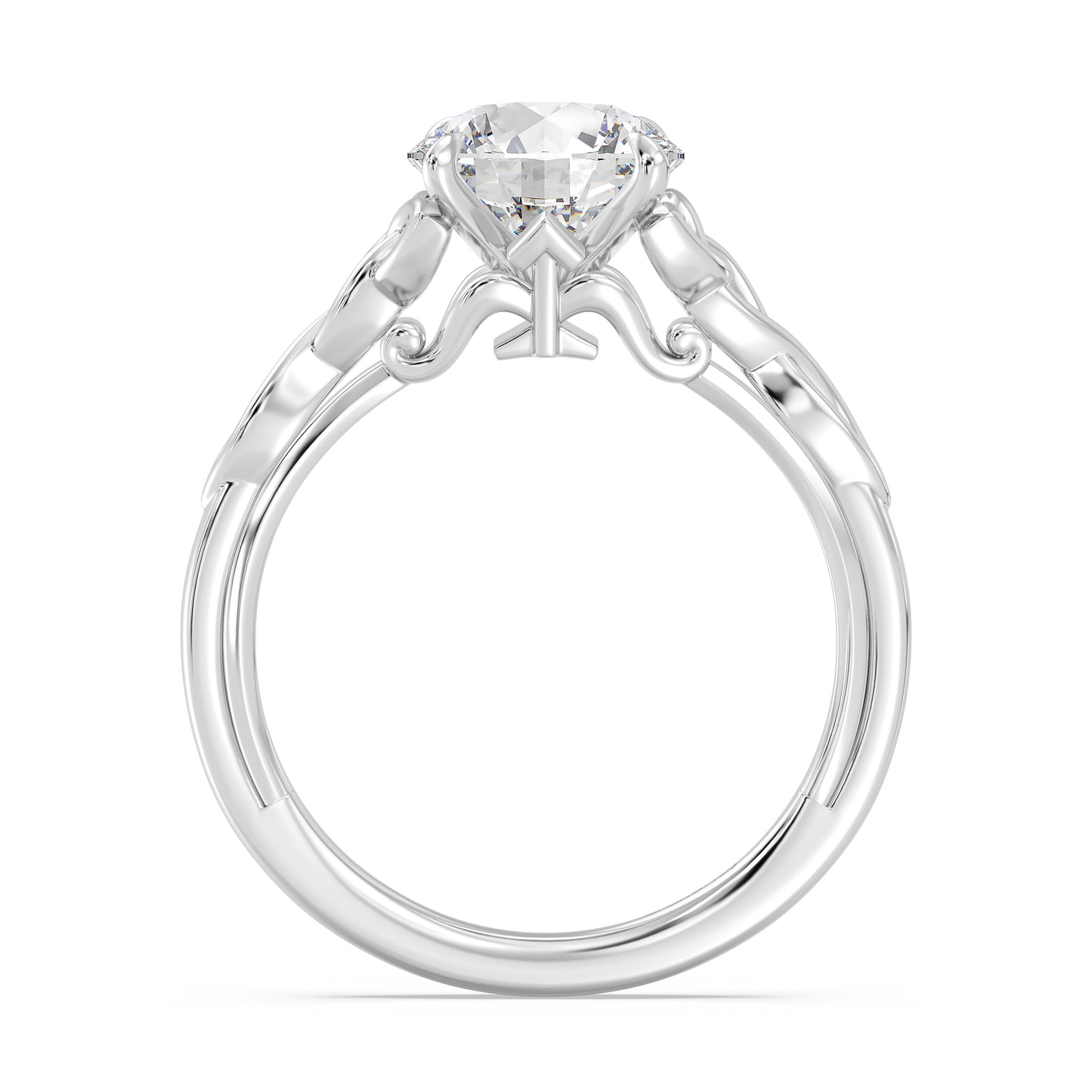 Enchanted Star Lab Grown Diamond And 14K Gold Disney Princess Merida Celtic Solitaire Engagement Ring